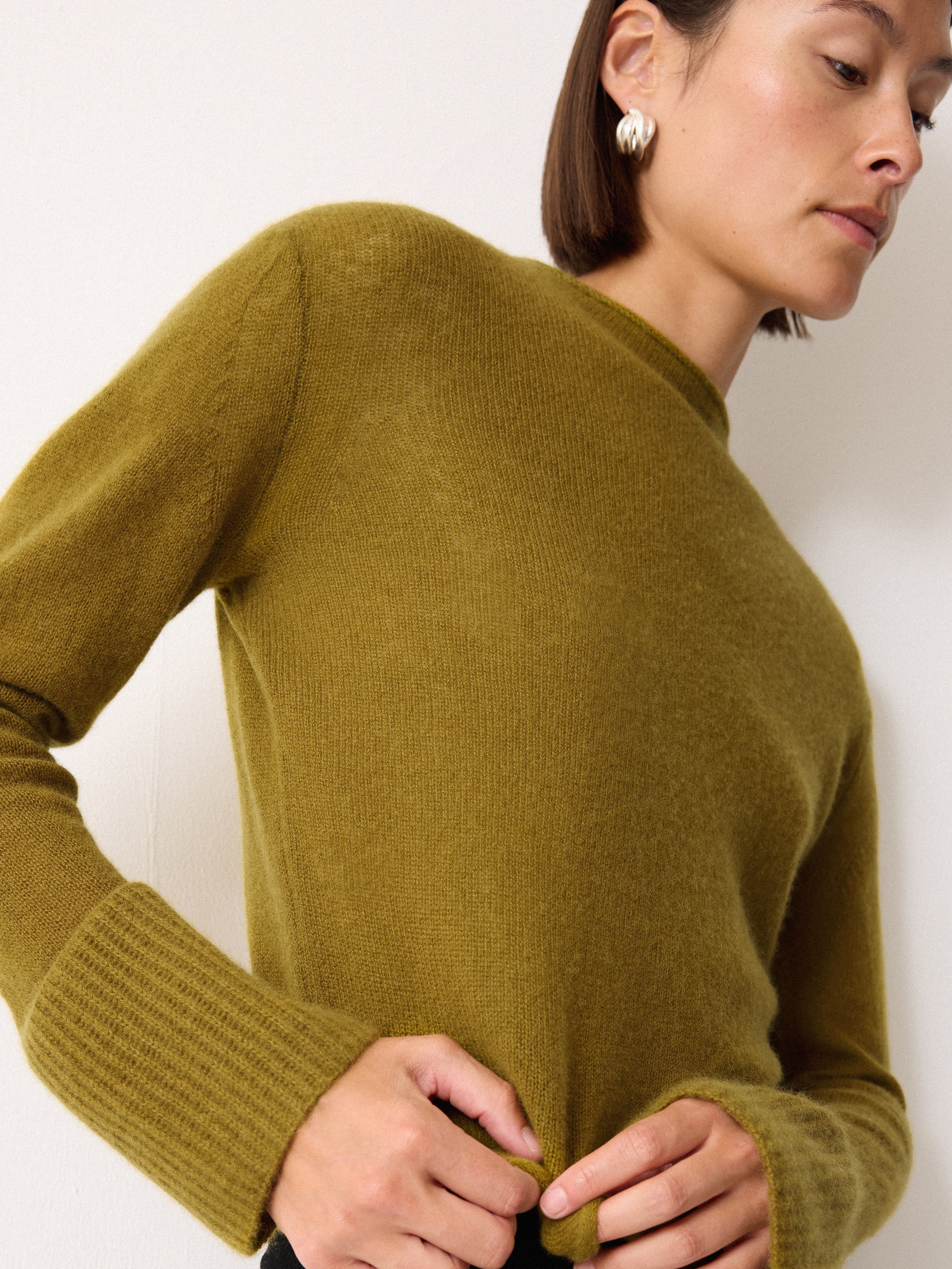 Cloud Cashmere Eldon Jumper | Haz | Hazel Green - Image 2