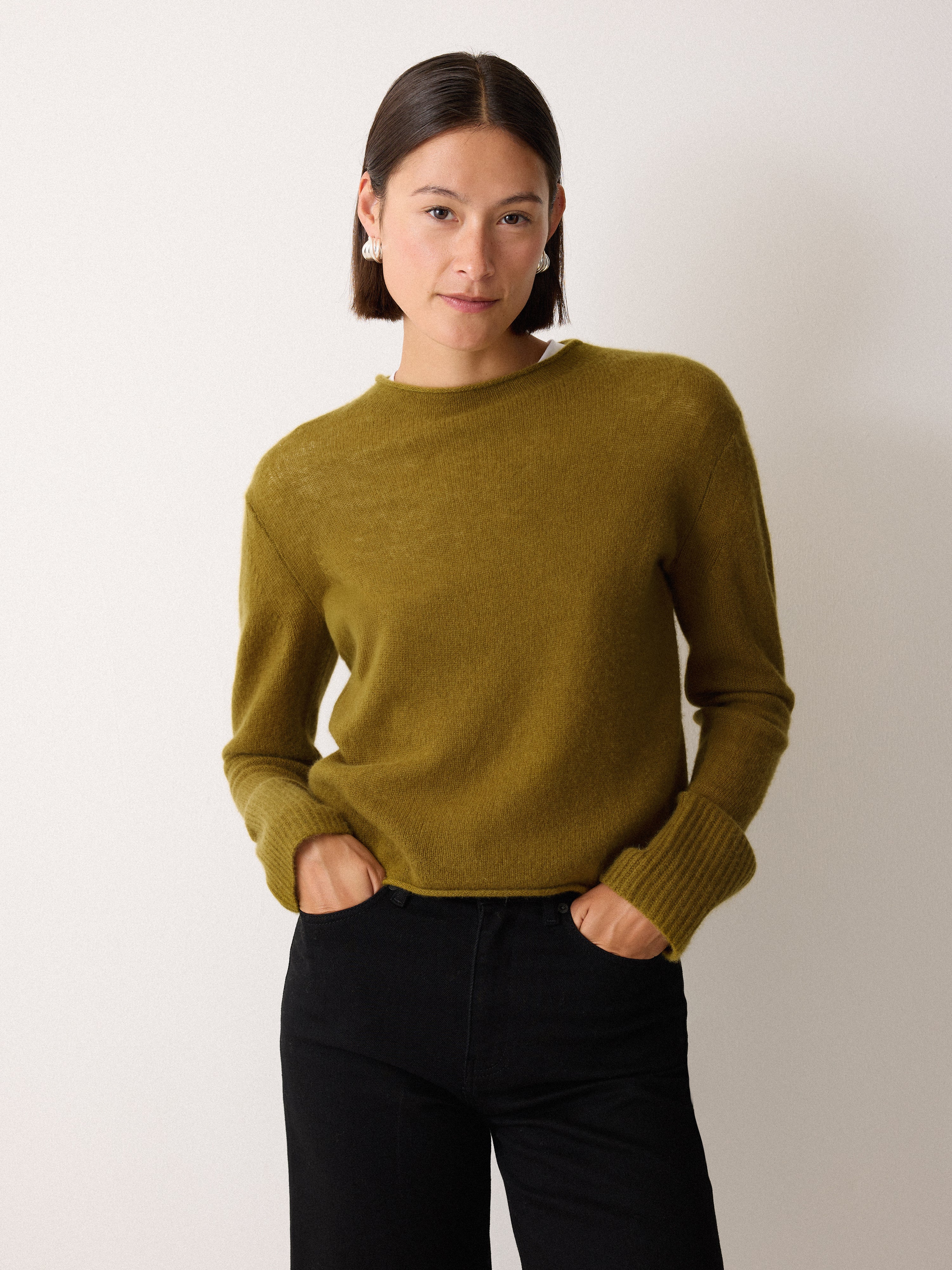 Cloud Cashmere Eldon Jumper | Haz | Hazel Green - Image 3