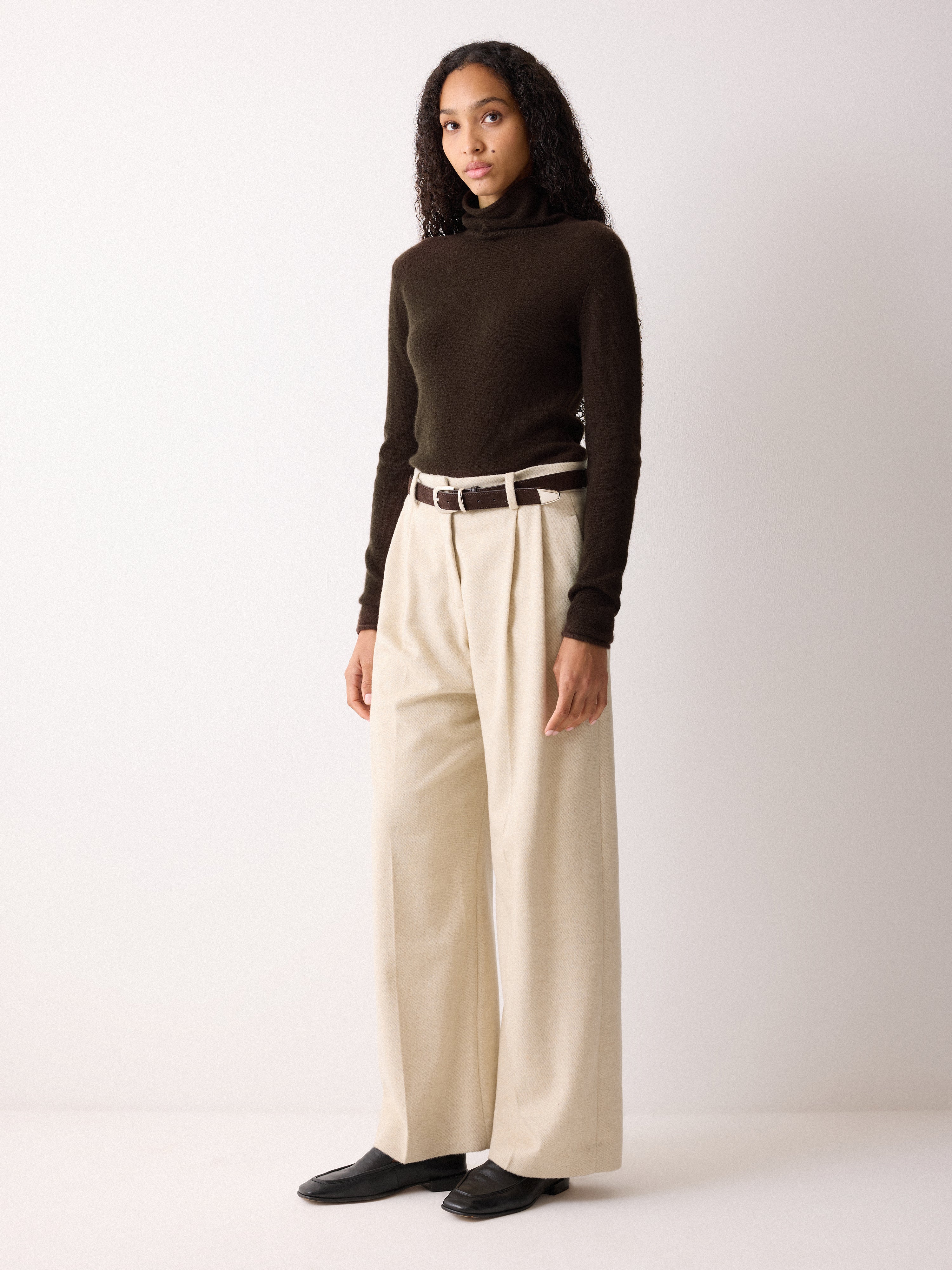 Cloud Cashmere Holden Polo | Brown - Image 4