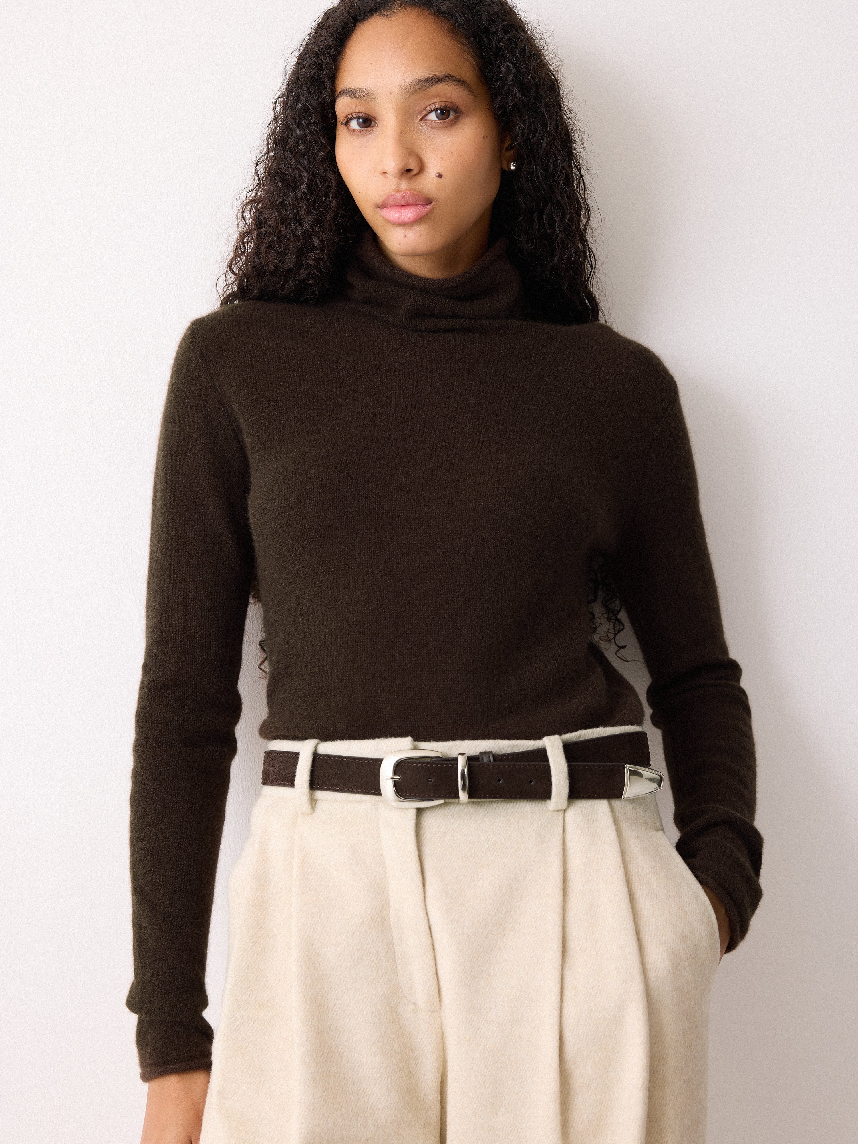 Cloud Cashmere Holden Polo | Brown - Image 5