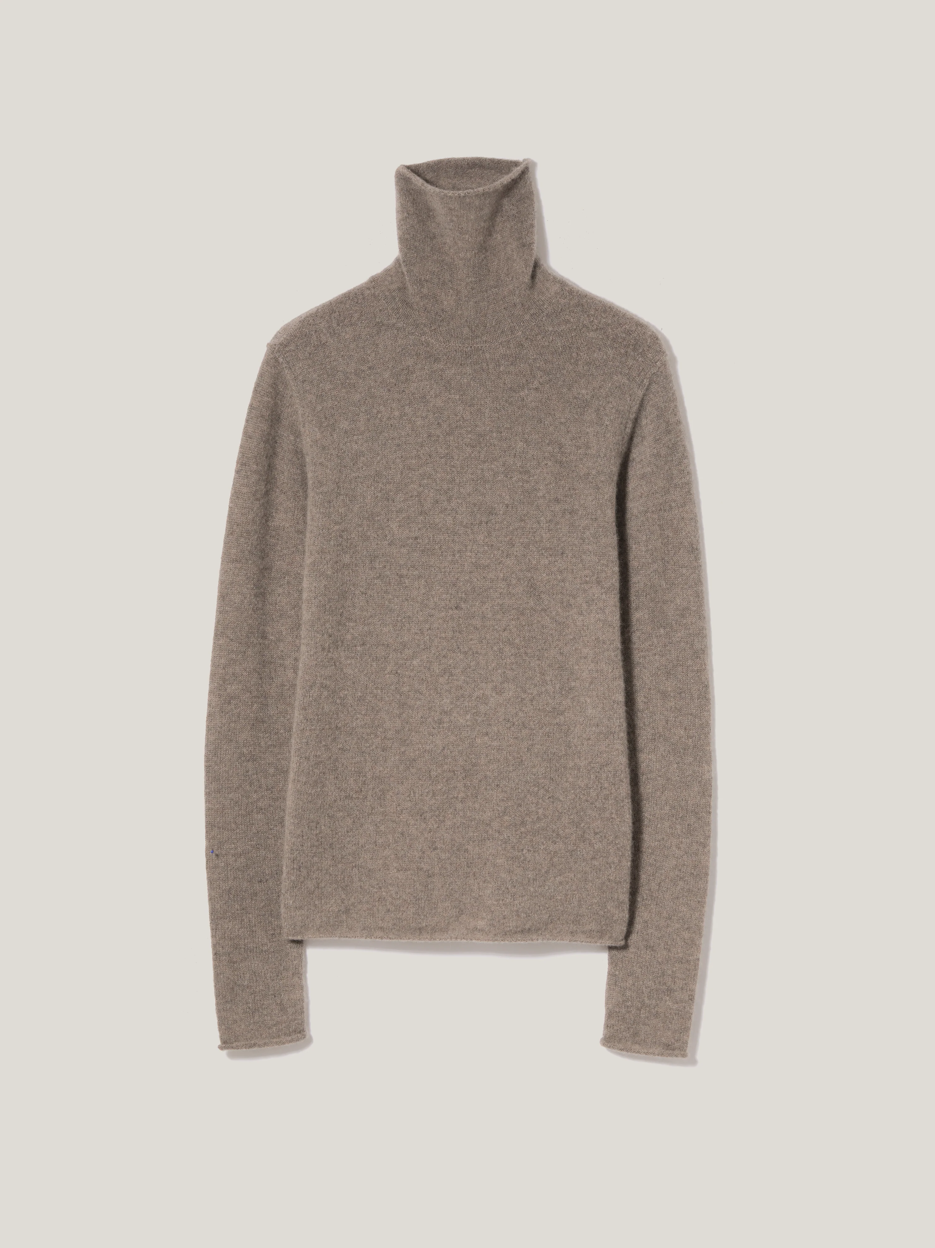Cloud Cashmere Polo Jumper | Taupe - Image 8