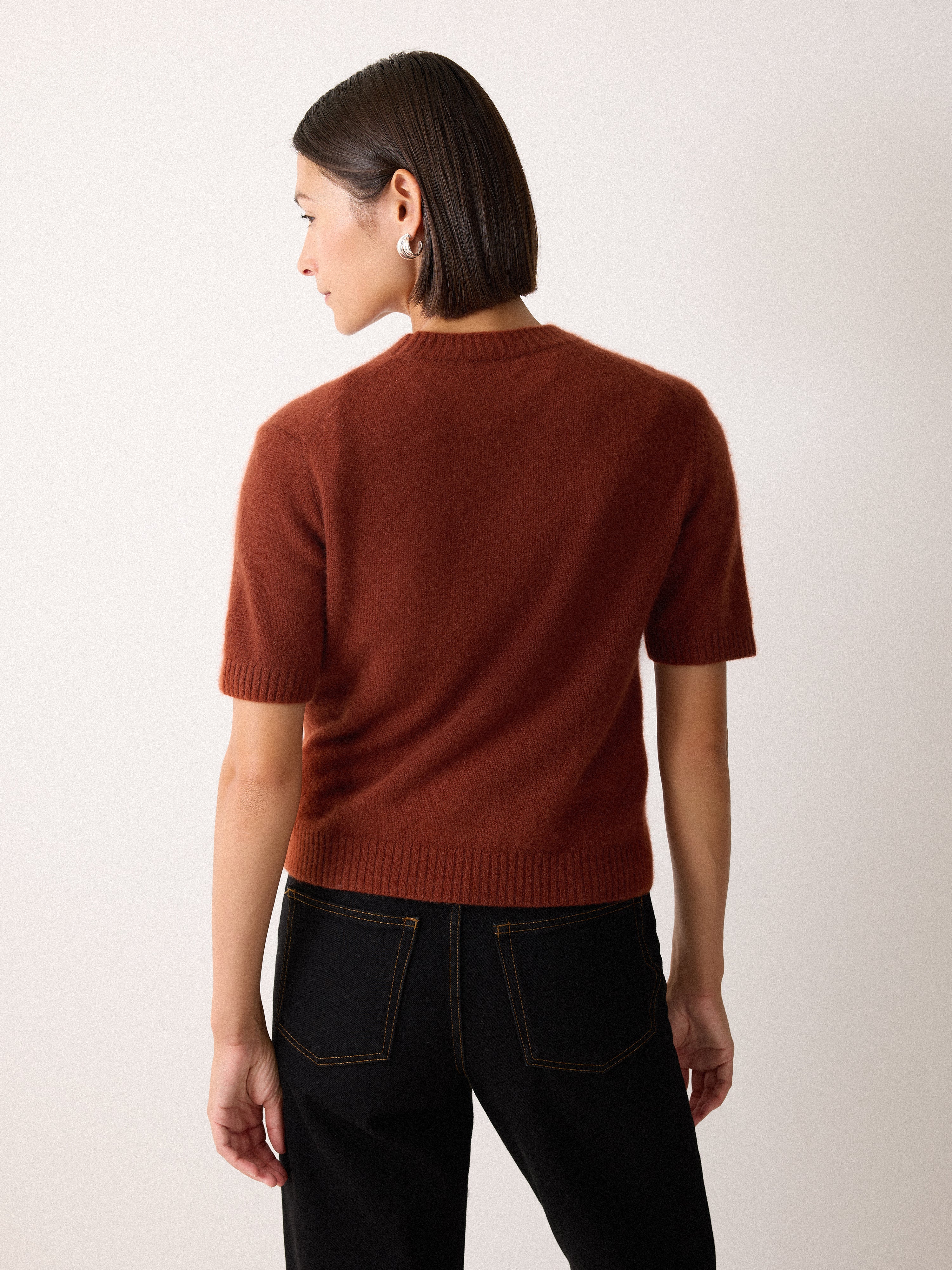 Cloud Cashmere T-shirt | Auburn - Image 4