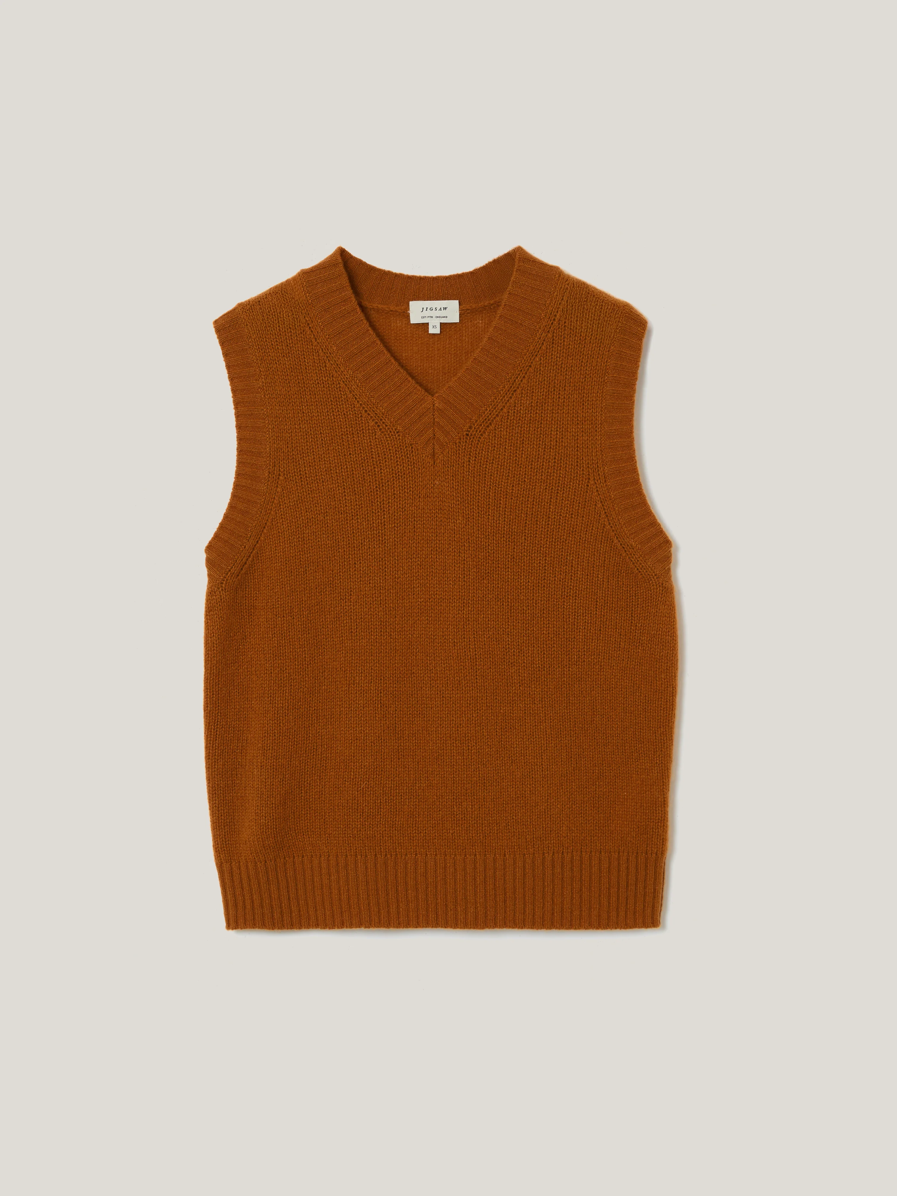 Cloud Cashmere V Tank | Orange - Image 5