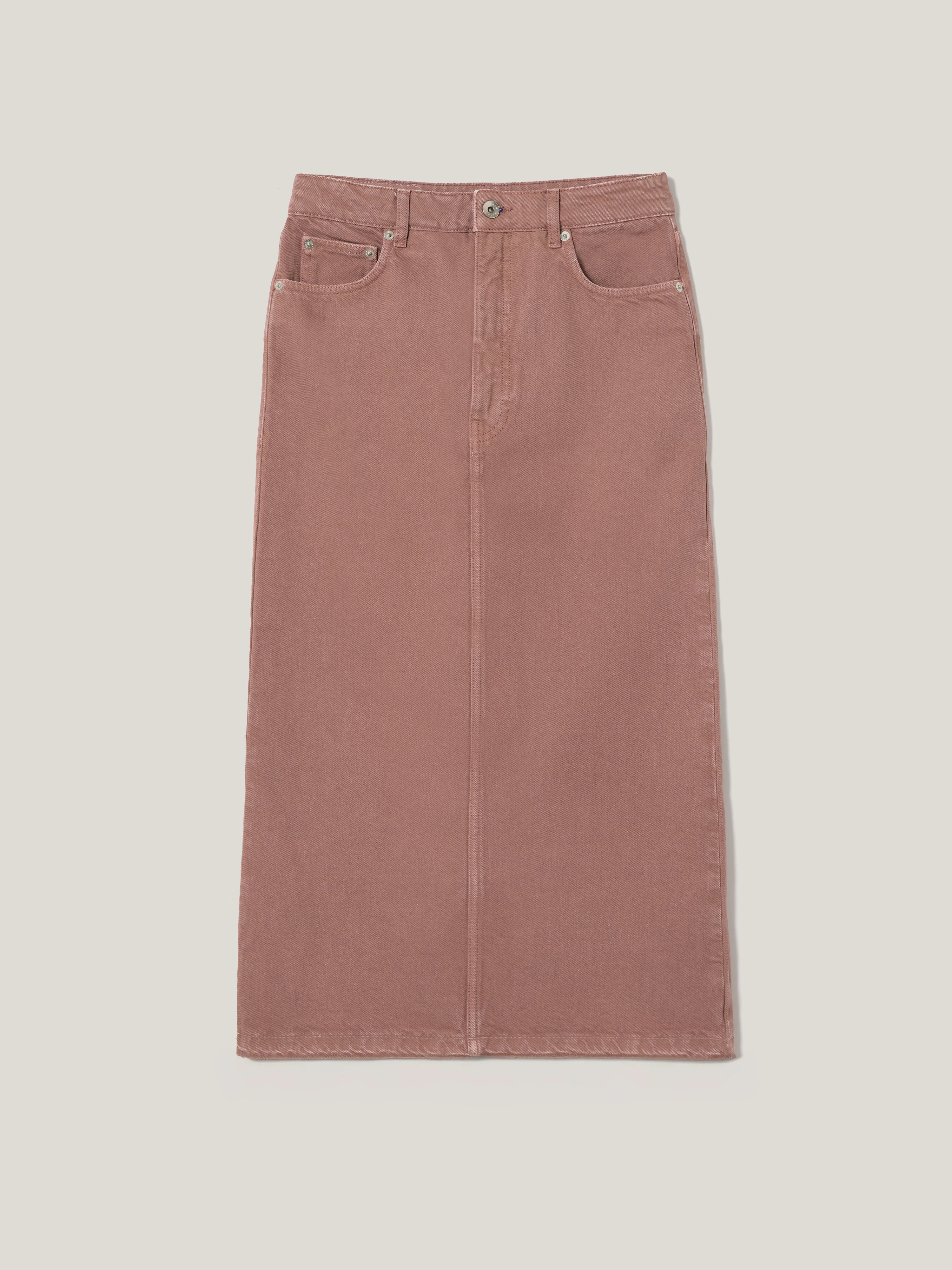 Cole Denim Midi Skirt | Washed Pink - Image 6