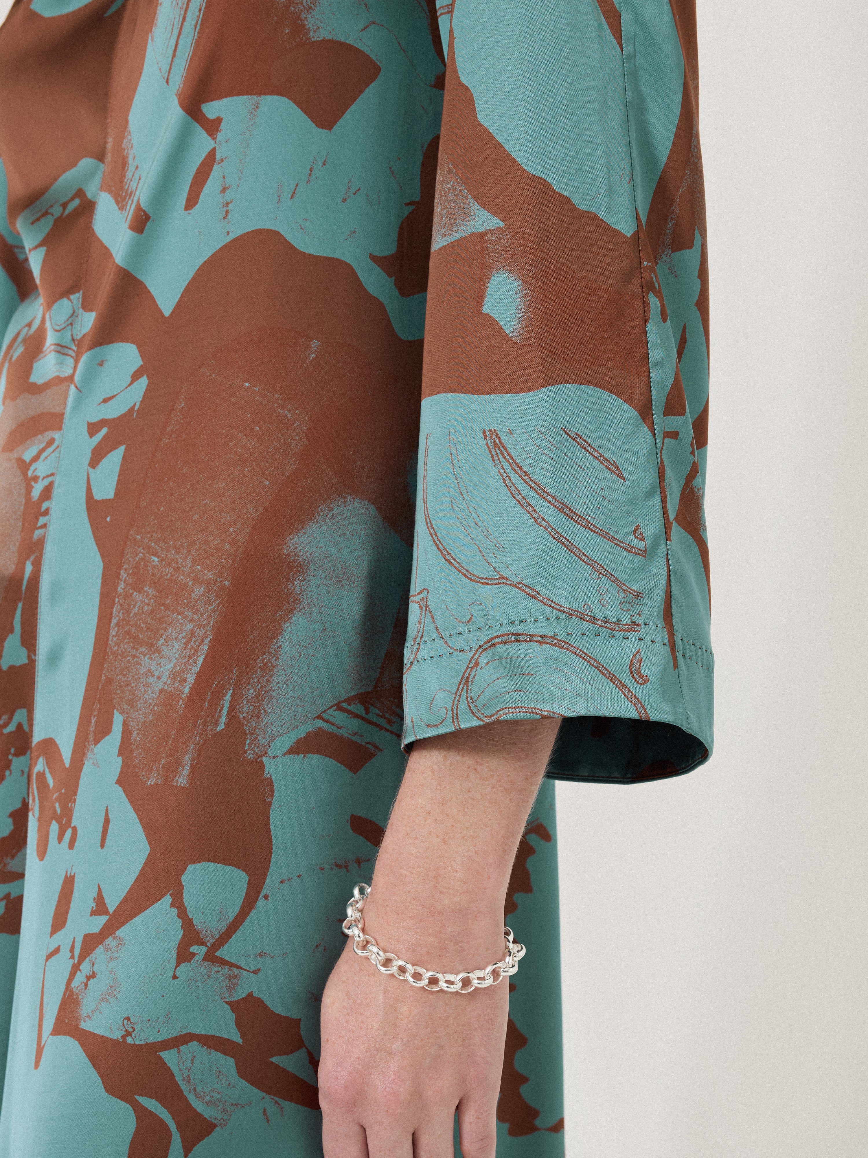 Collage Stitch Detail Dress | Blue - Image 2