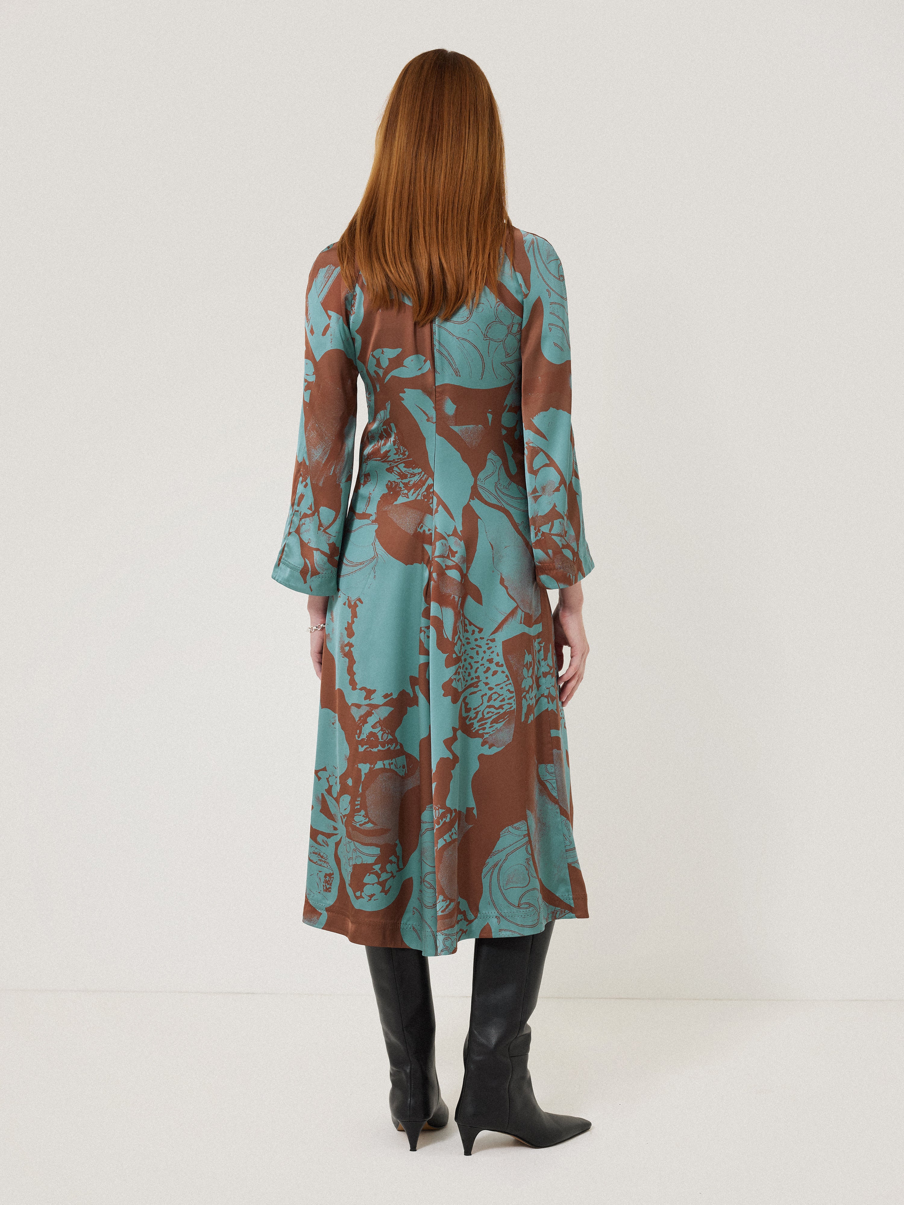 Collage Stitch Detail Dress | Blue - Image 4