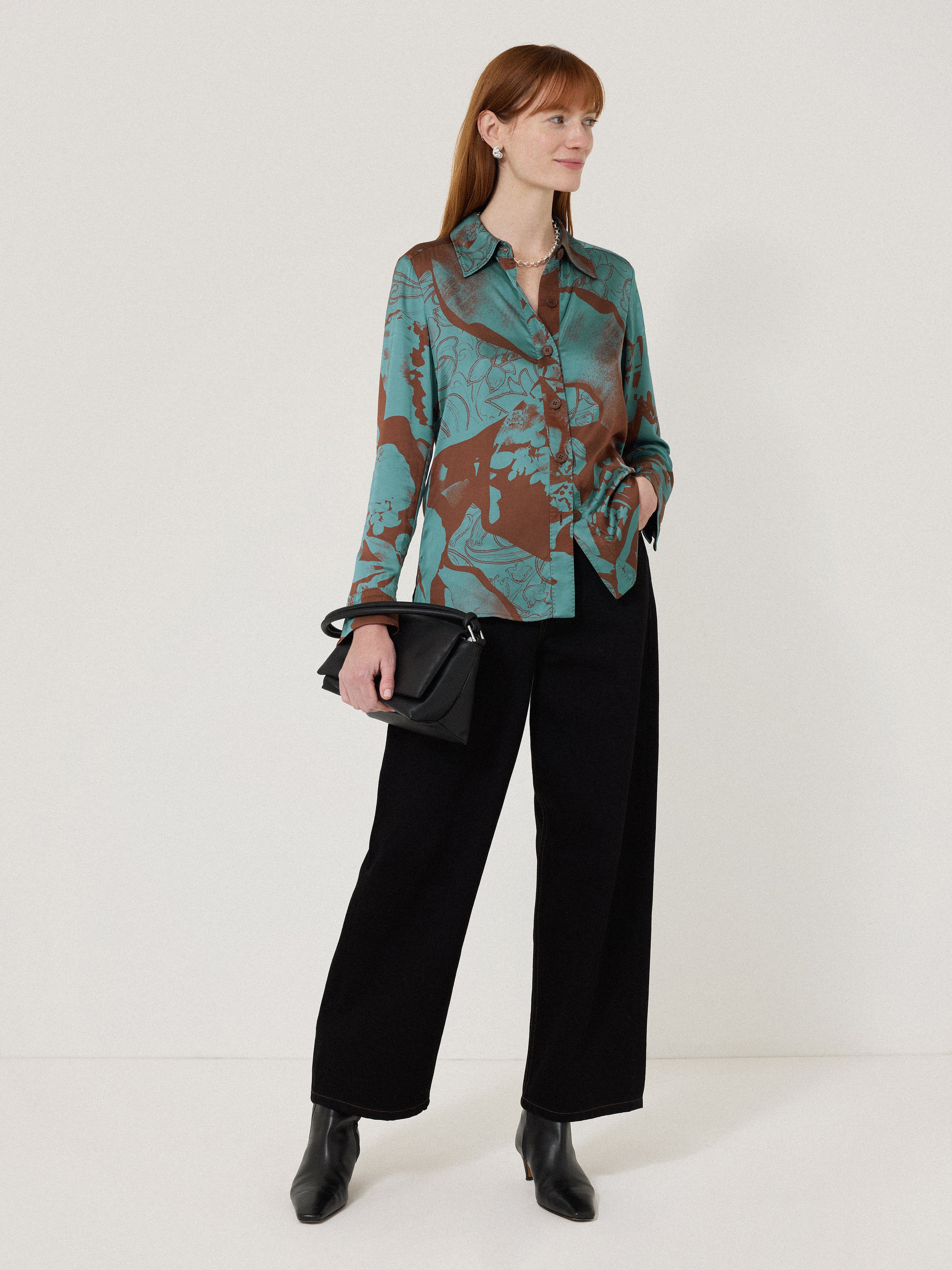 Collage Stitch Detail Shirt | Blue - Image 6