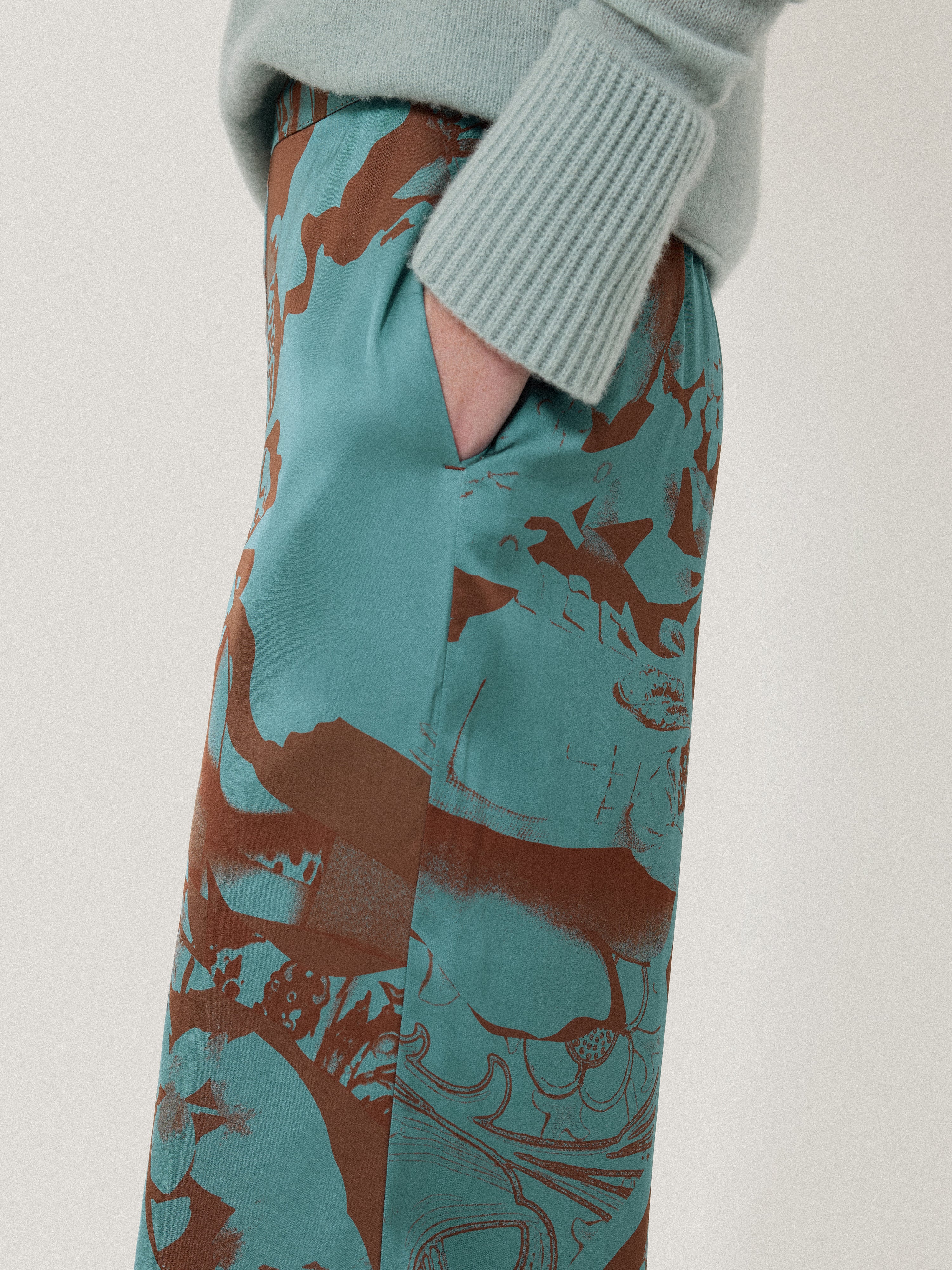 Collage Stitch Detail Trouser | Blue - Image 2