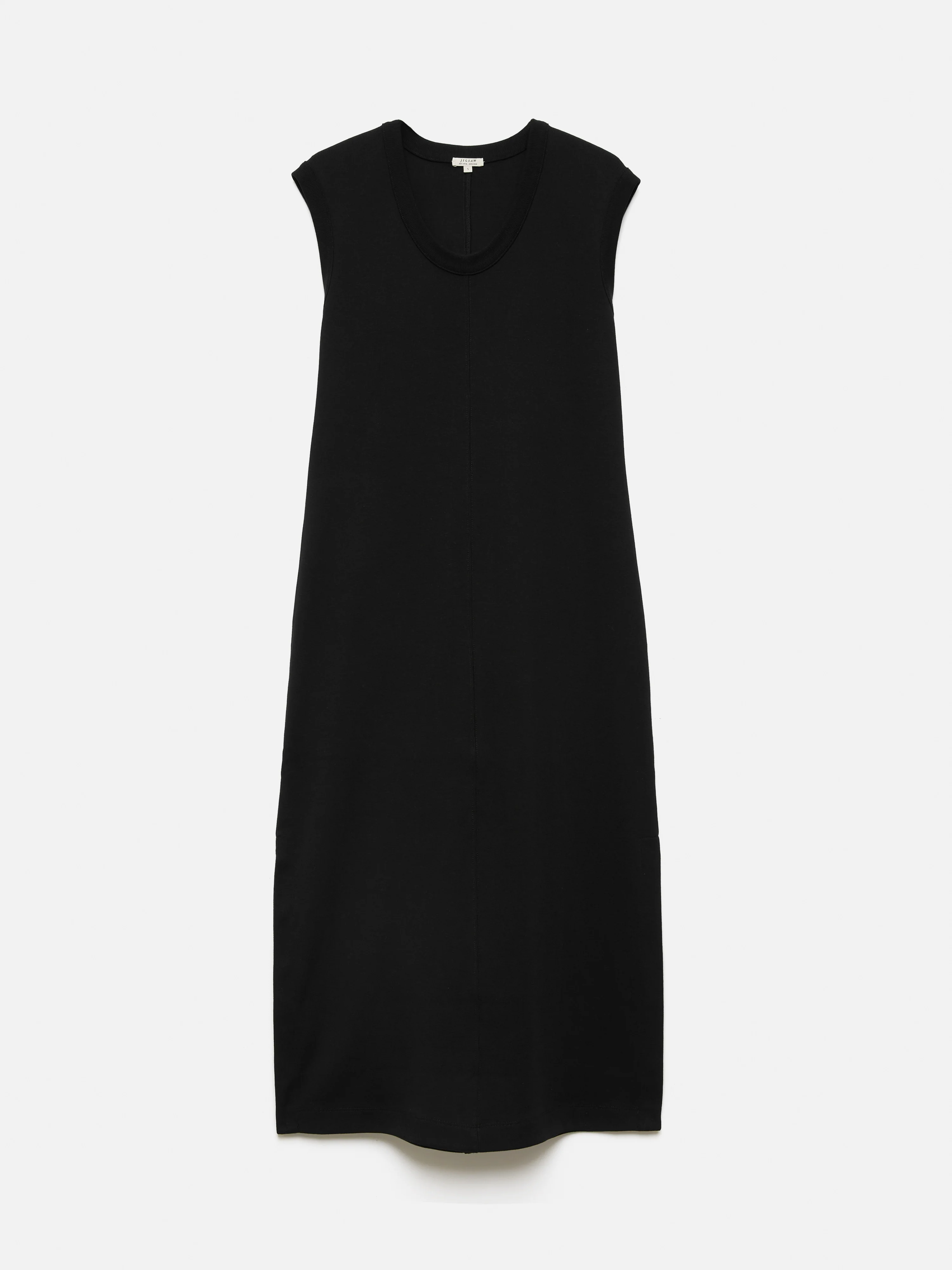 Column T Shirt Dress | Black - Image 7