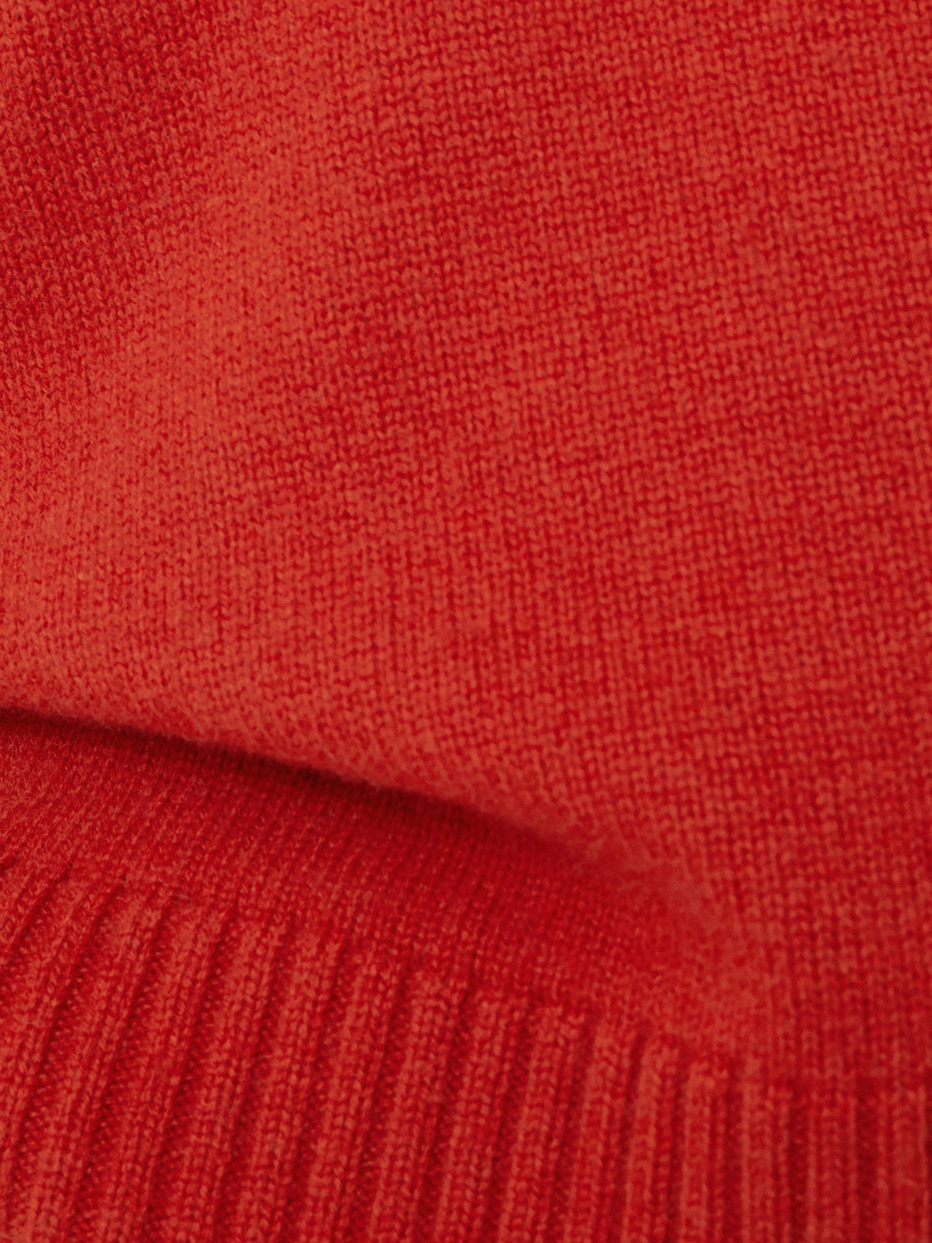 Compact Wool Cashmere Blend Jumper | Orange - Image 6