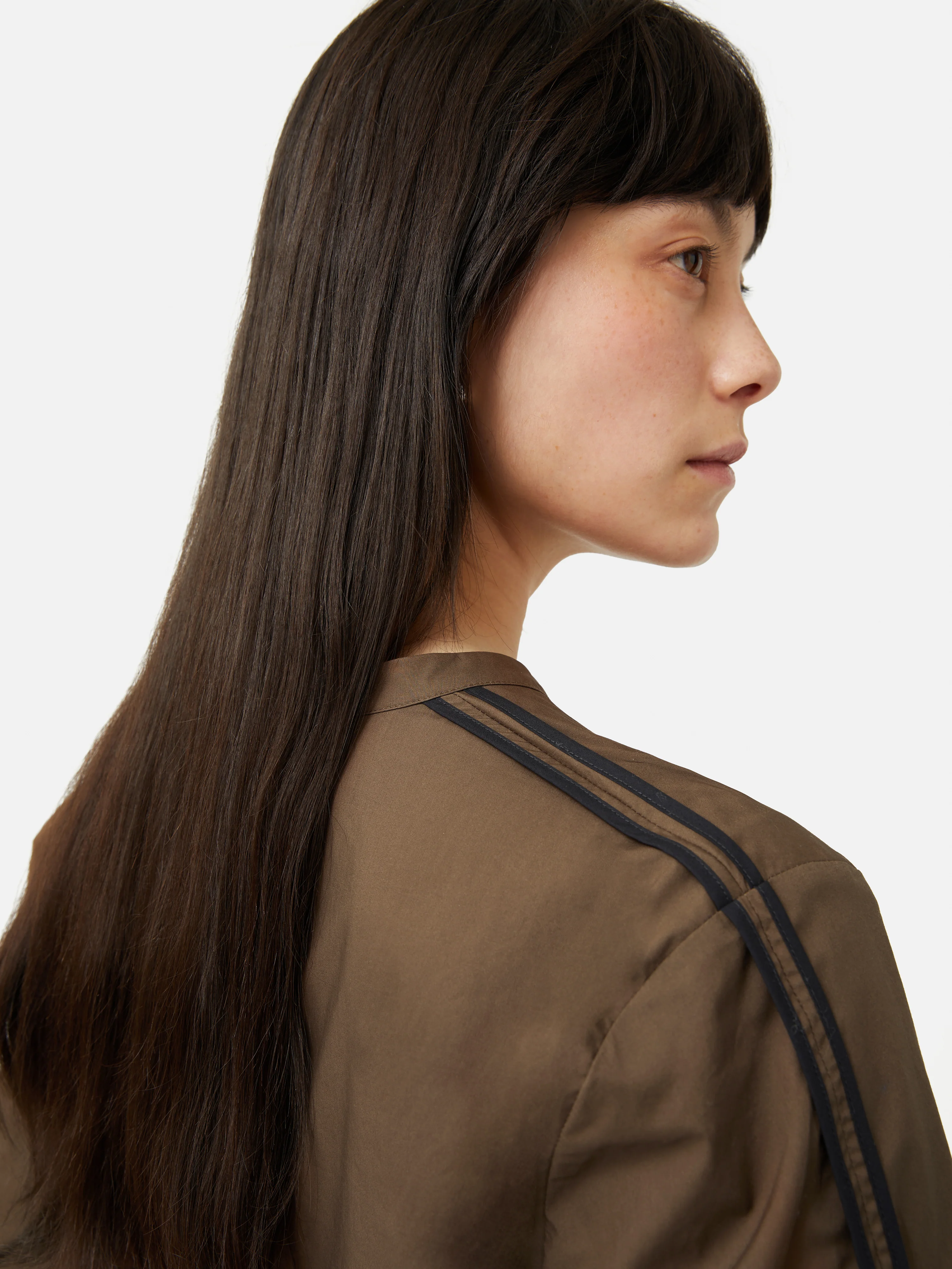 Contrast Tape Detail Top | Brown - Image 2