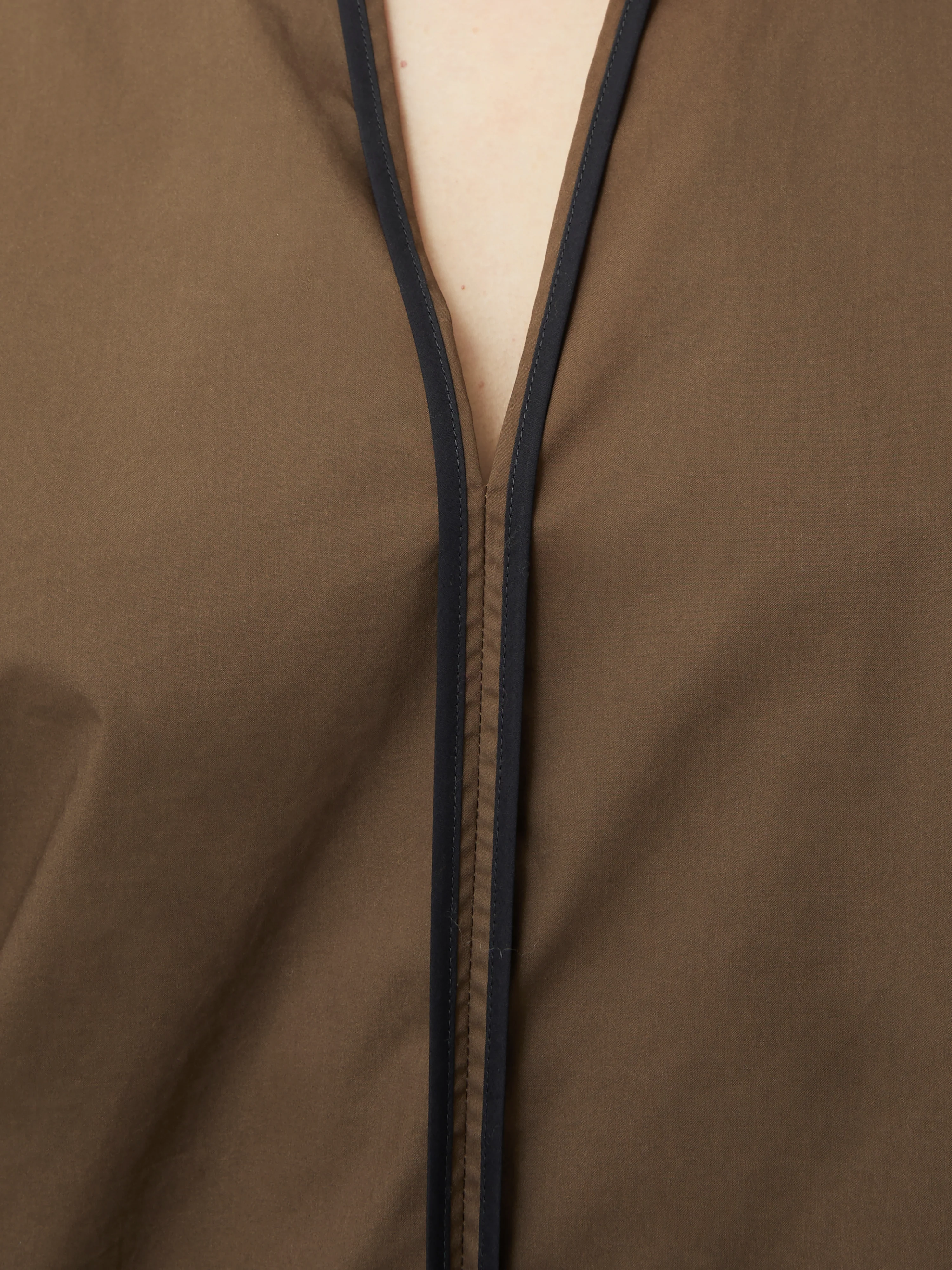 Contrast Tape Detail Top | Brown - Image 7