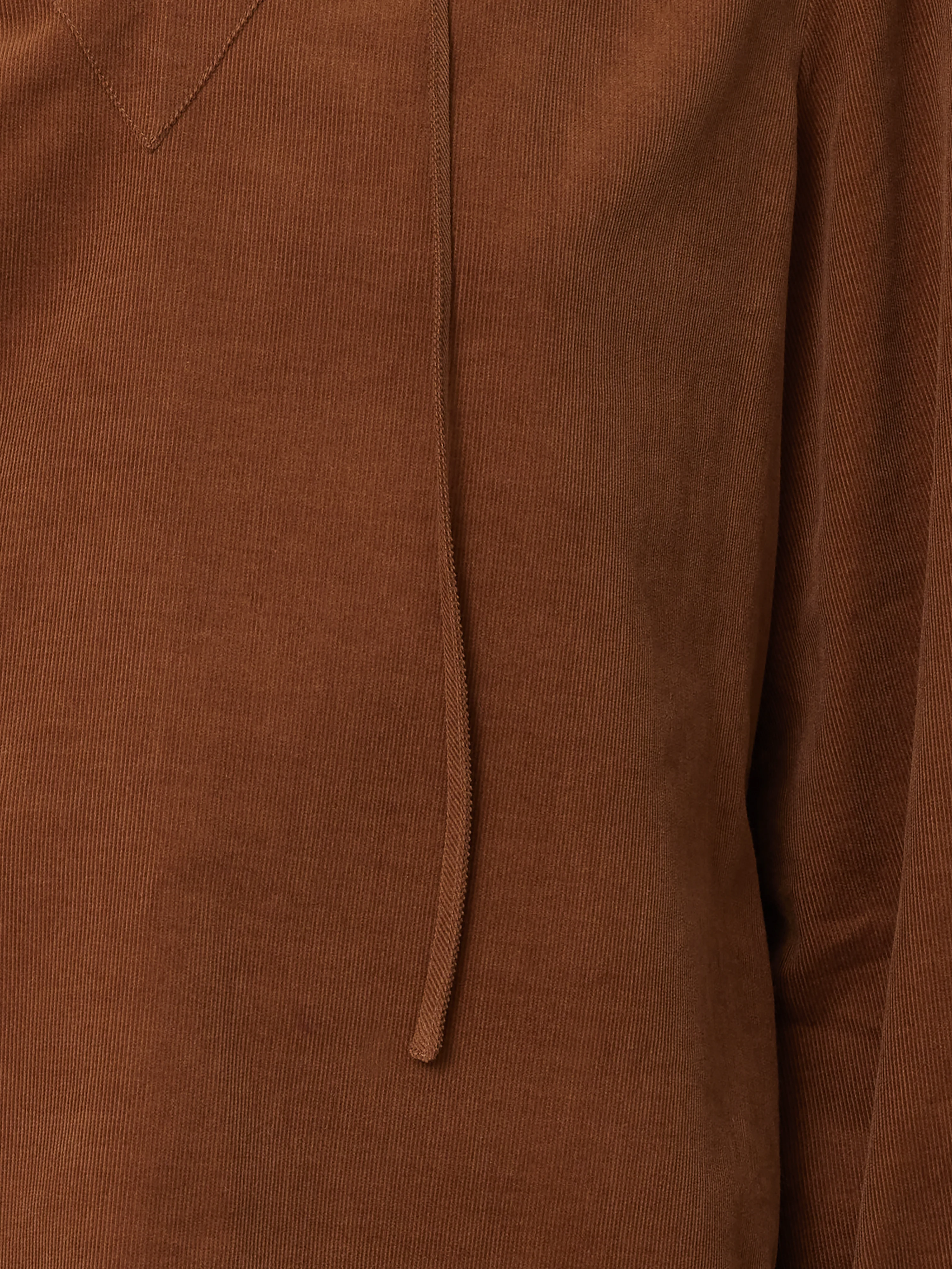 Corduroy V Neck Top | Brown - Image 6