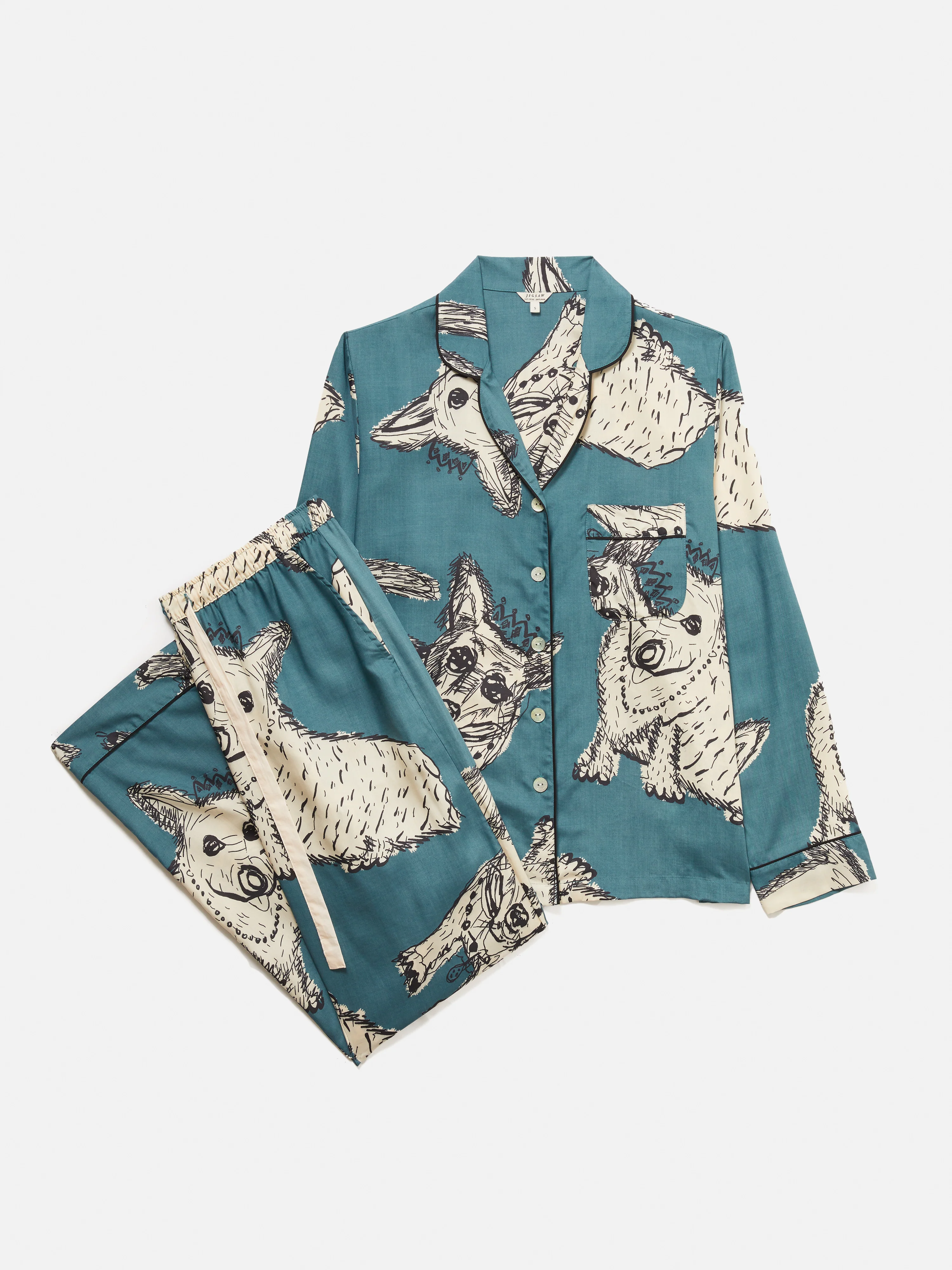 Corgi Modal Pyjama | Blue - Image 8