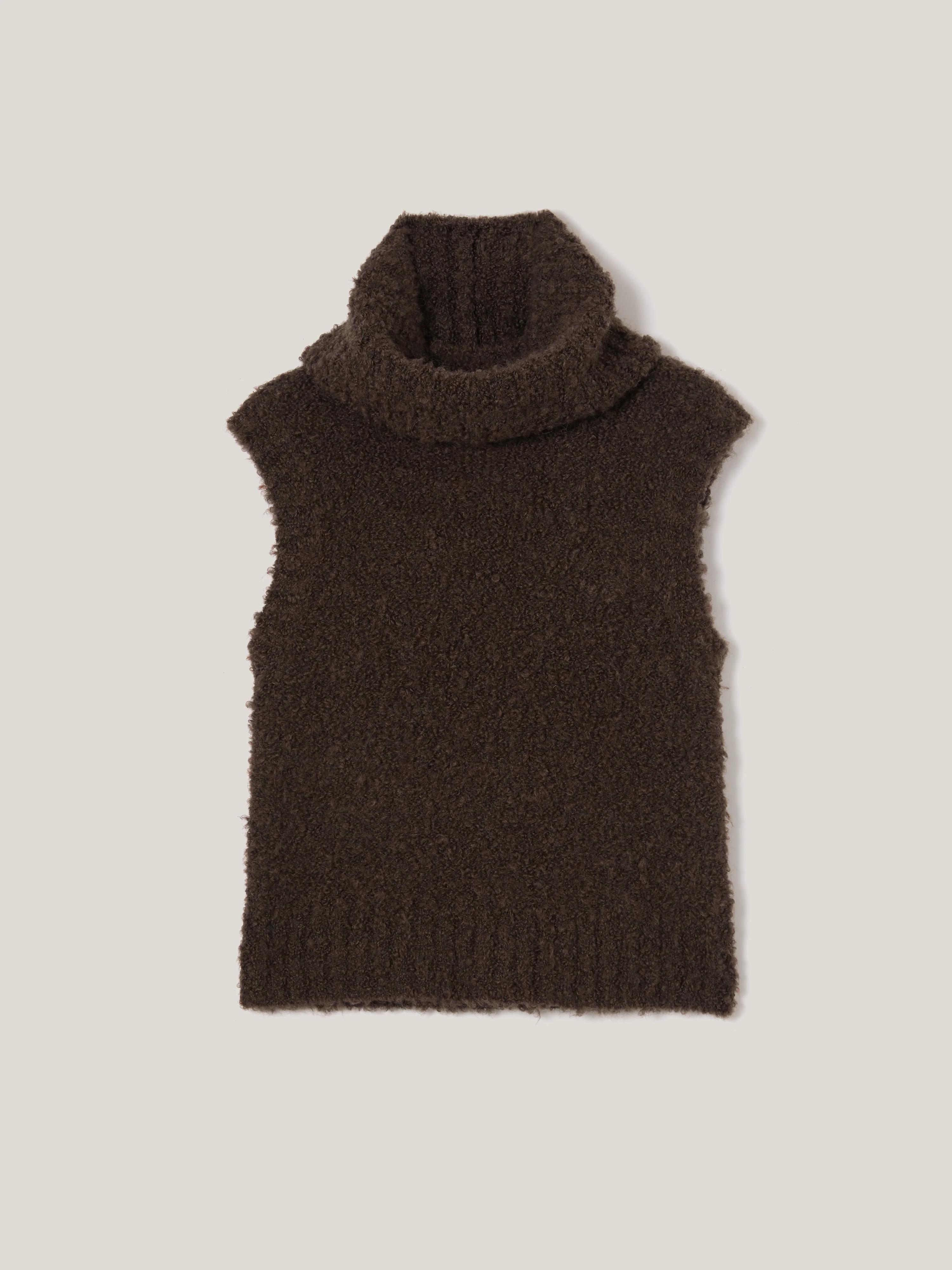 Cosy Boucle Tank and Snood | Brown - Image 8