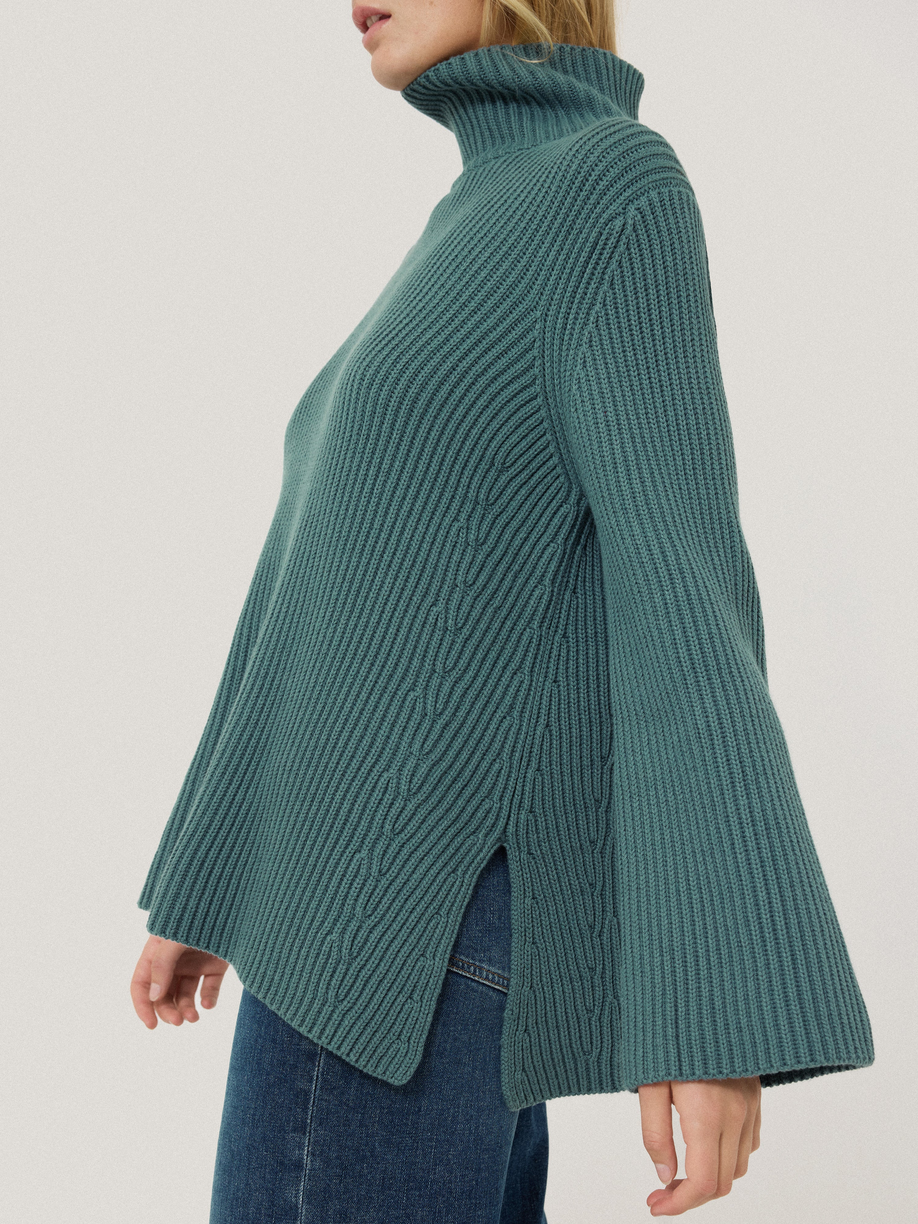 Cotton Blend Faroe Fishermans | Blue - Image 3