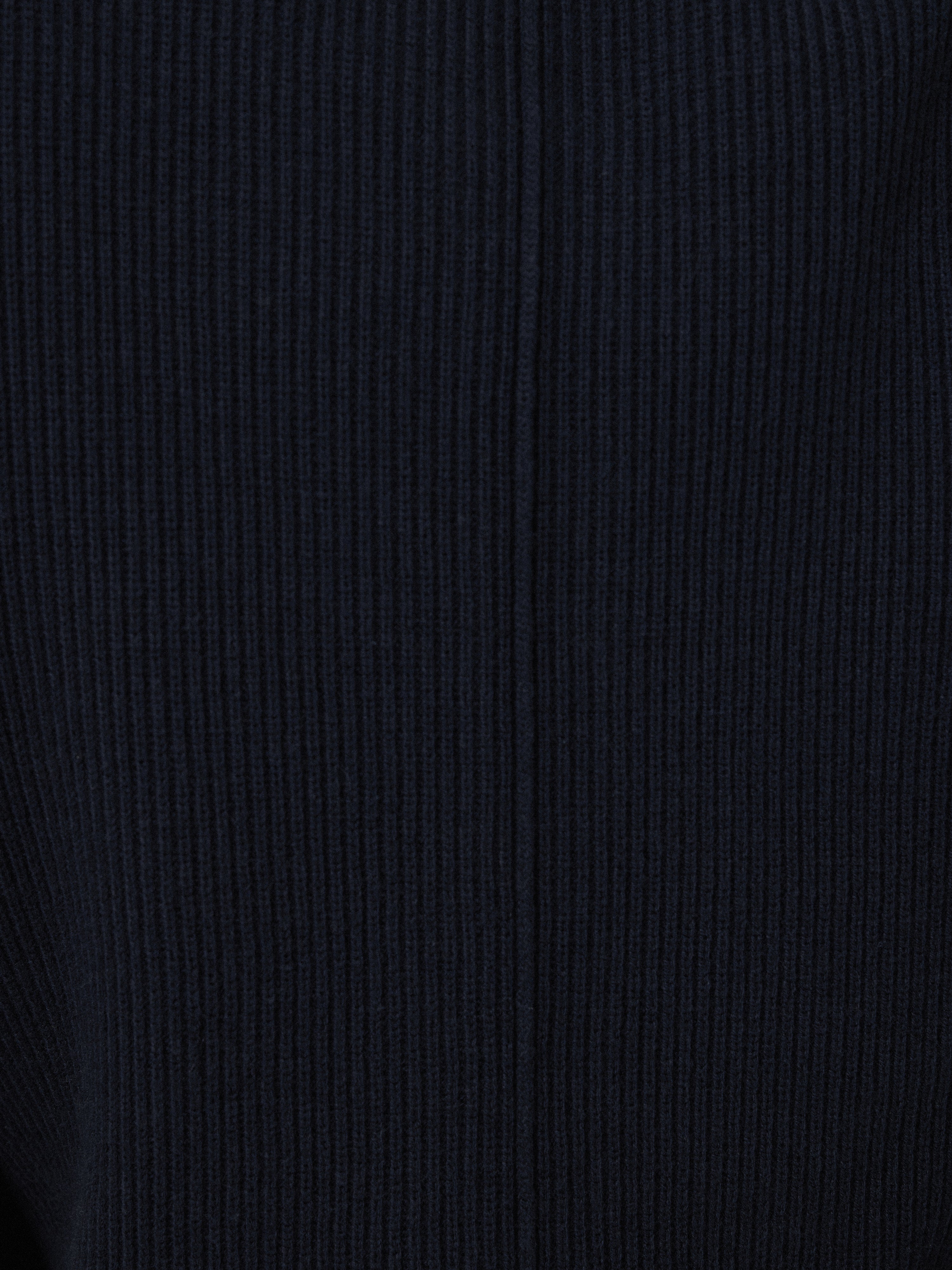 Cotton Blend Knit Cardigan | Navy - Image 7