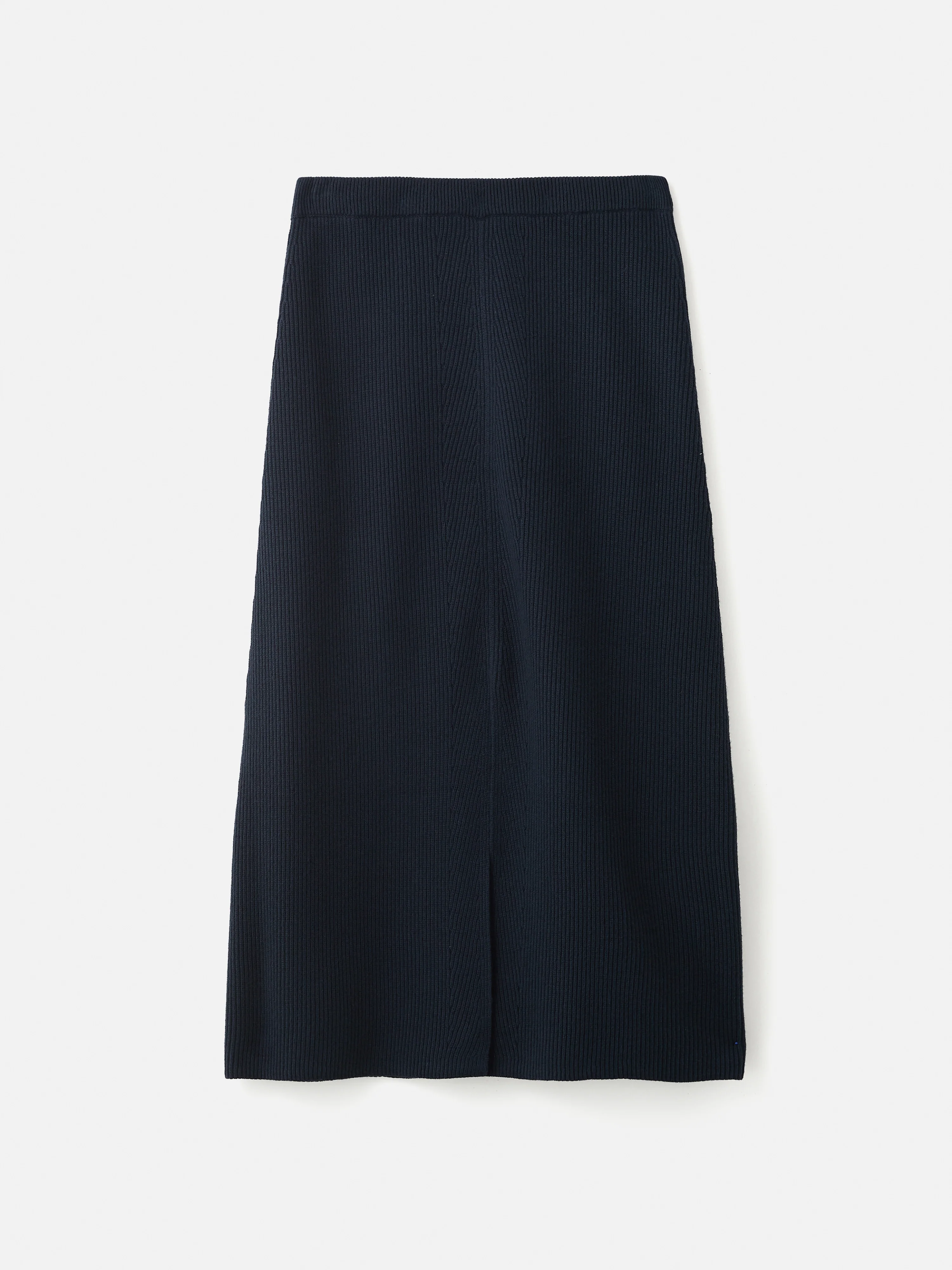 Cotton Blend Knitted Skirt | Navy - Image 9