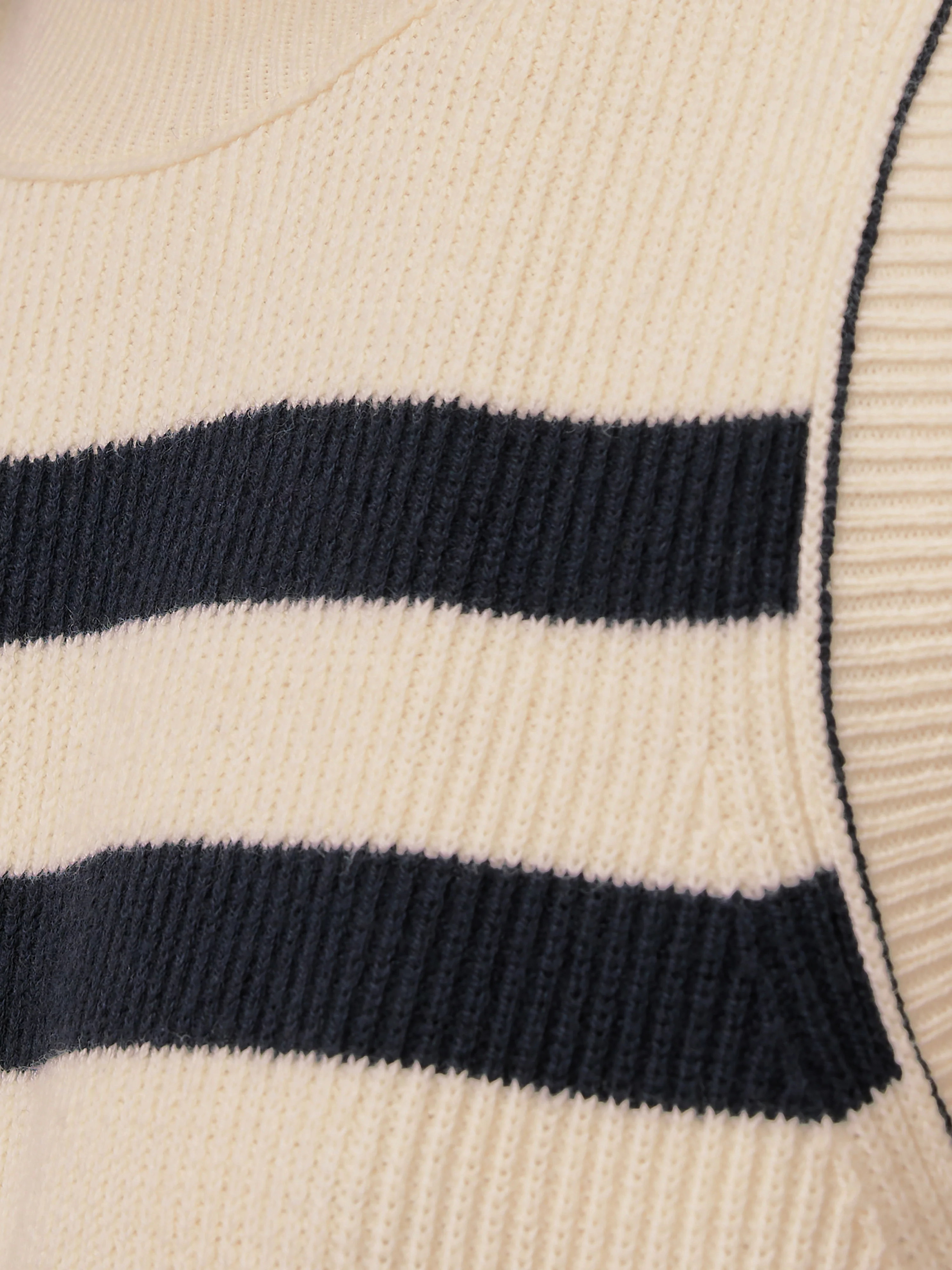 Cotton Blend Stripe Crew Tank | Navy - Image 7