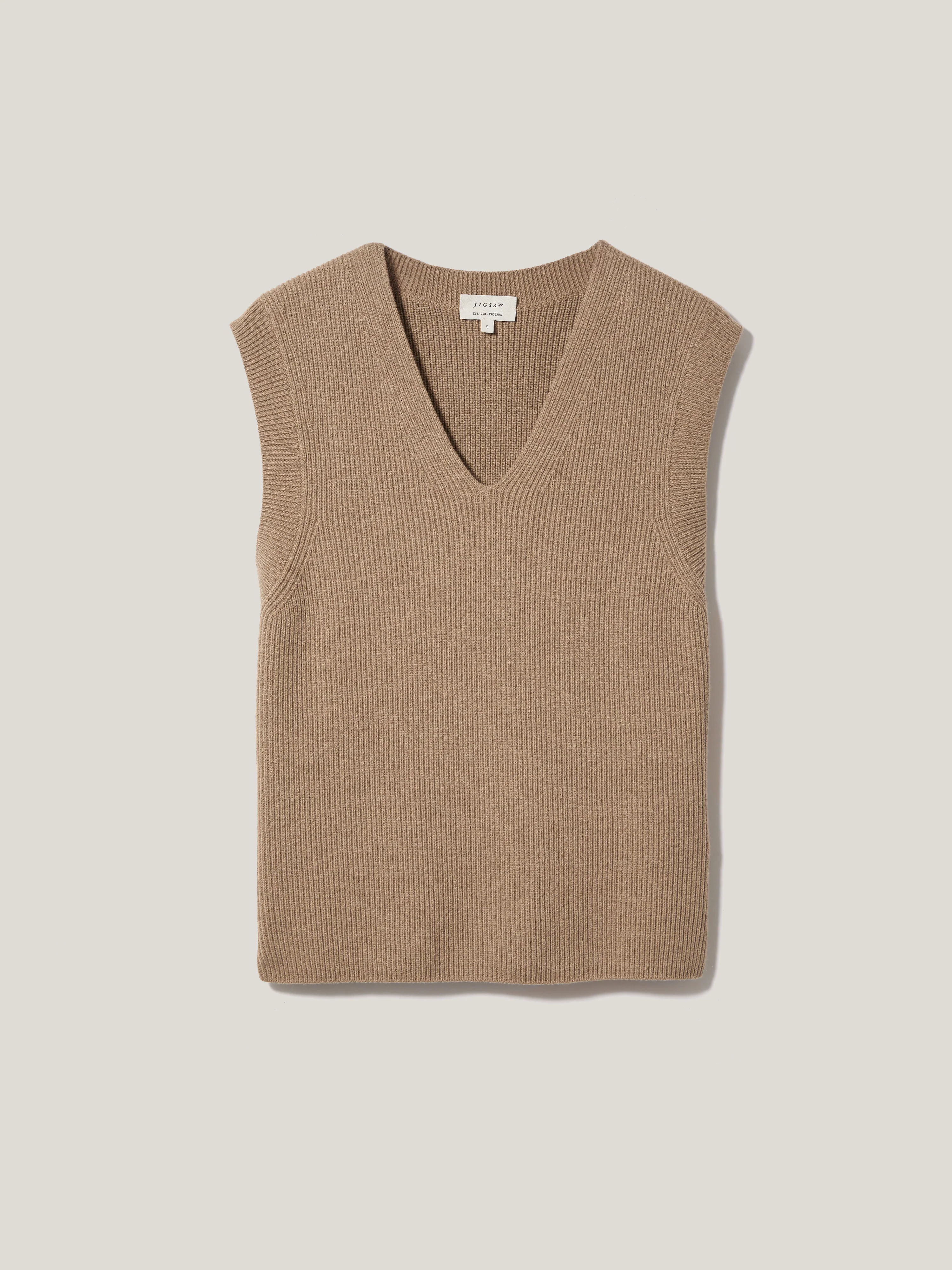 Cotton Blend V Neck Tank | Neutral - Image 8