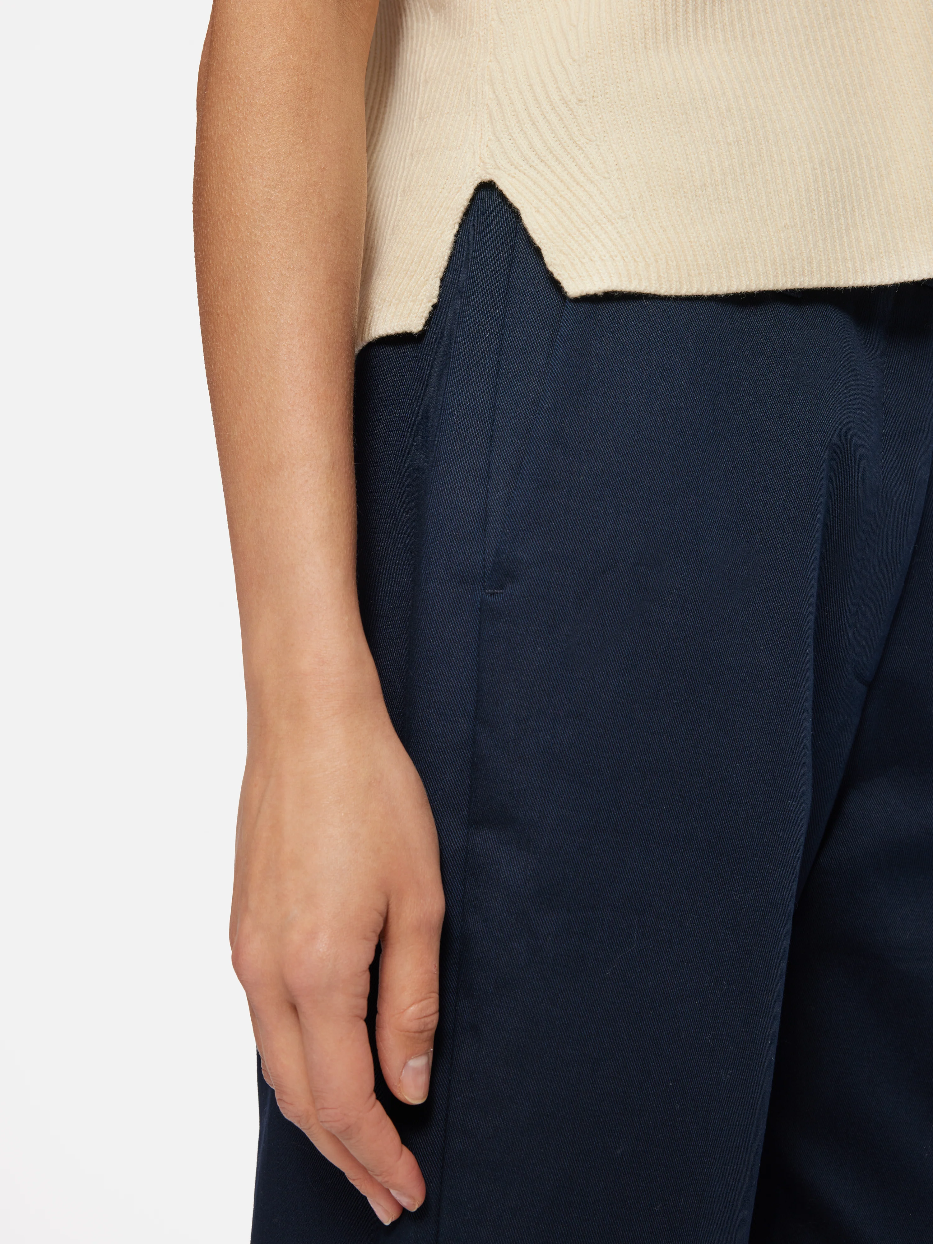 Cotton Blend Waistcoat | Ivory - Image 4