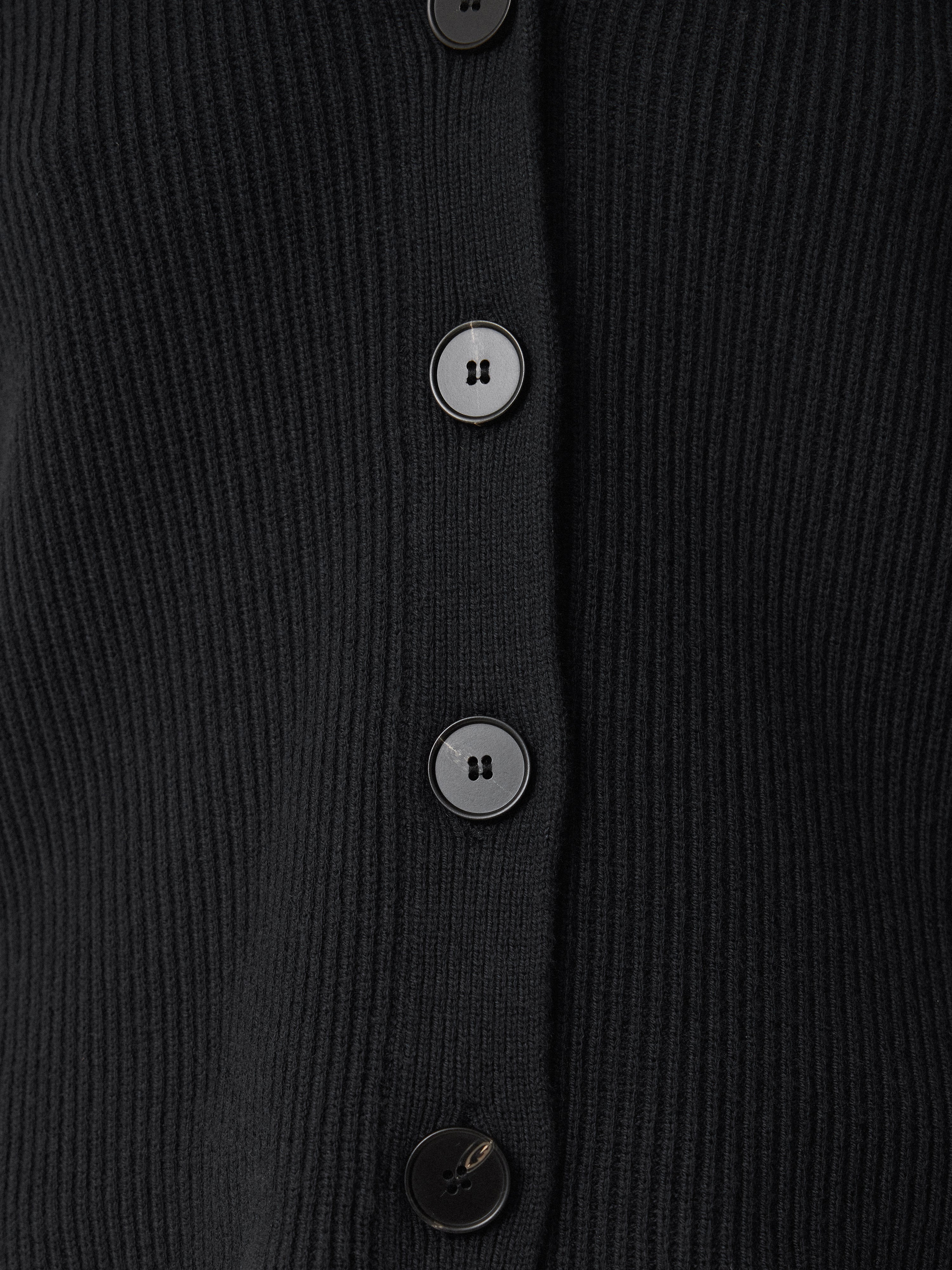 Cotton Blend Waistcoat | Washed Black - Image 8