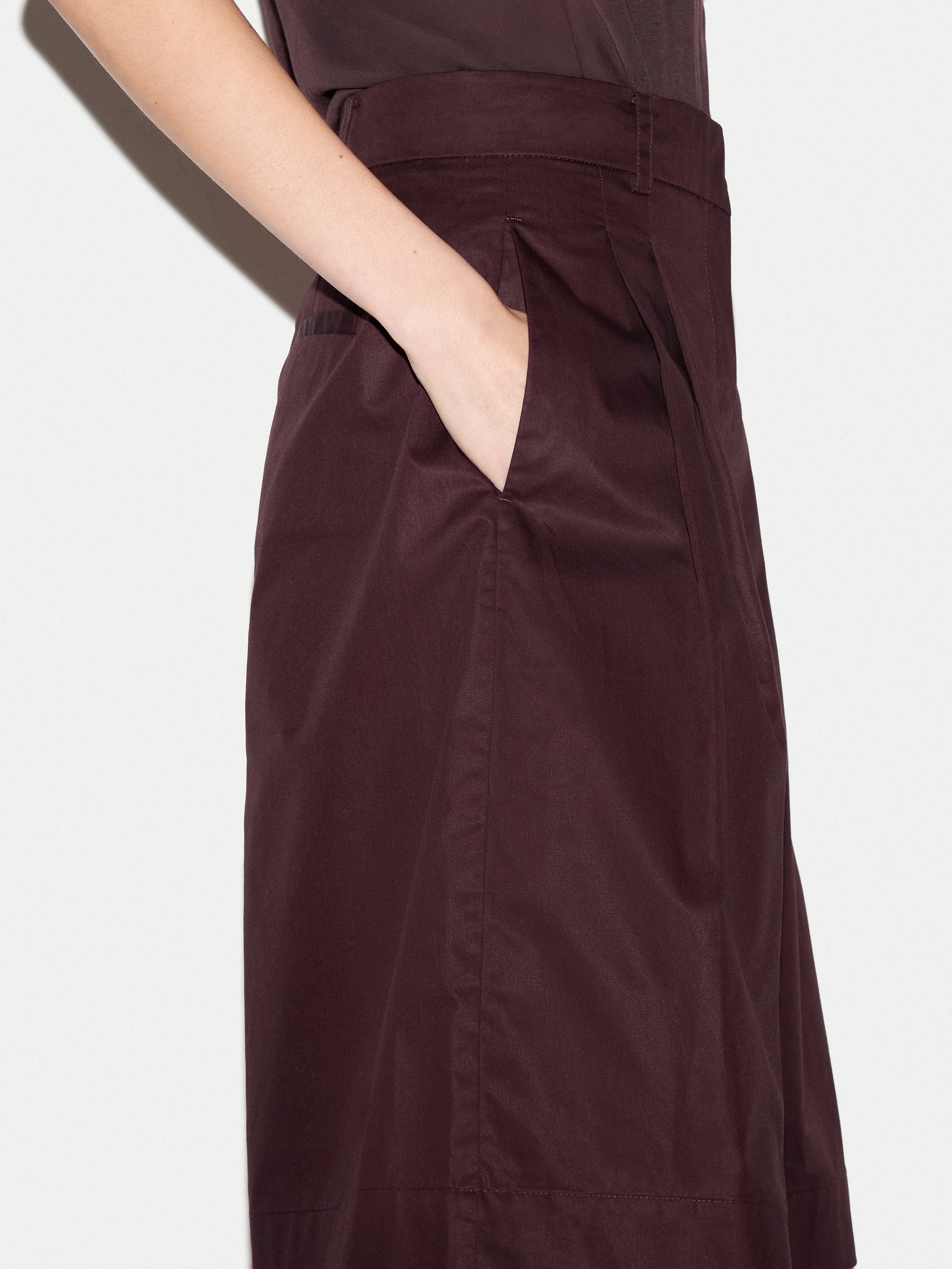 Cotton Double Pleated Short | Purple - Image 4