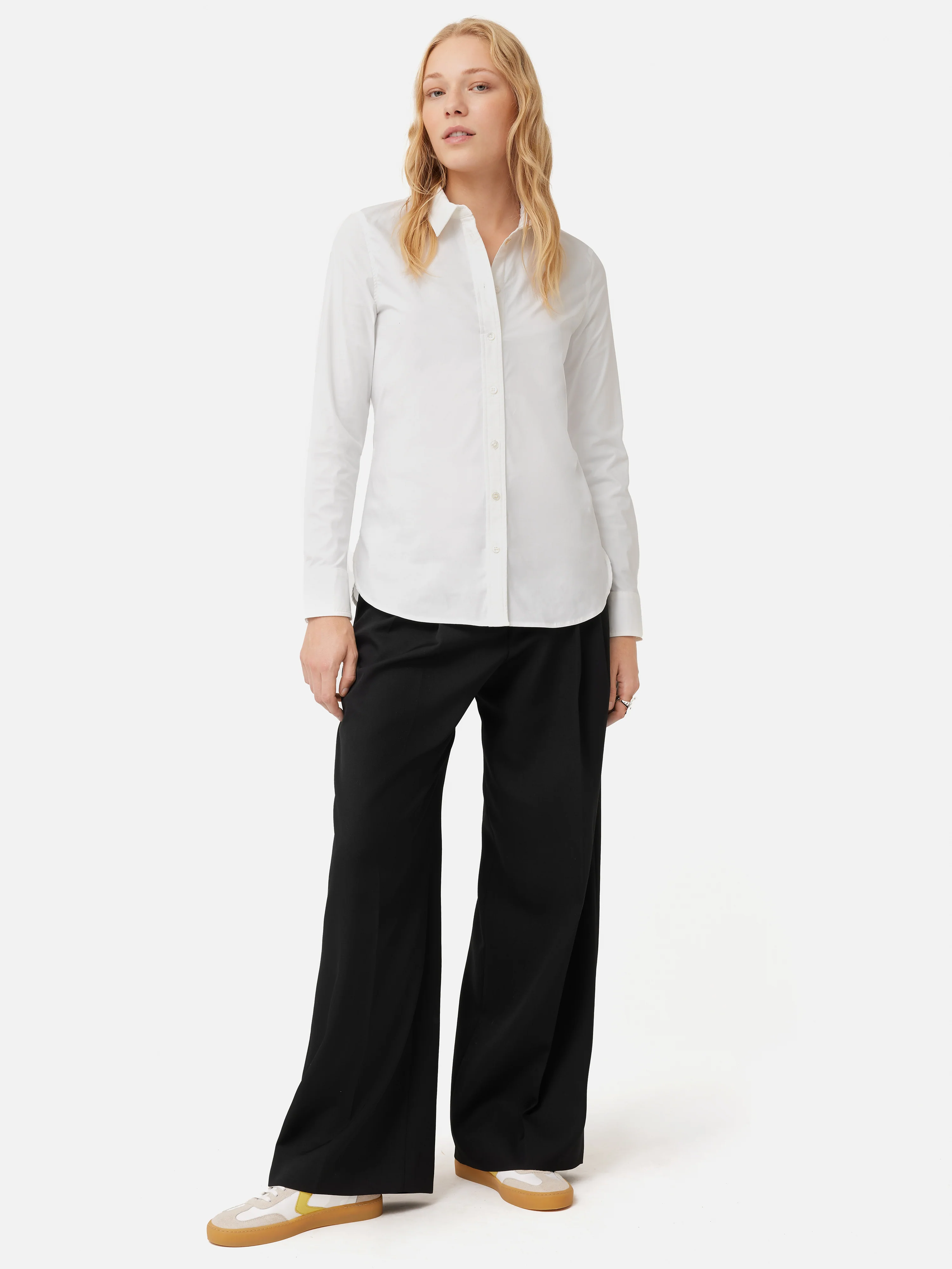 Cotton Fitted Shirt | White - Image 5