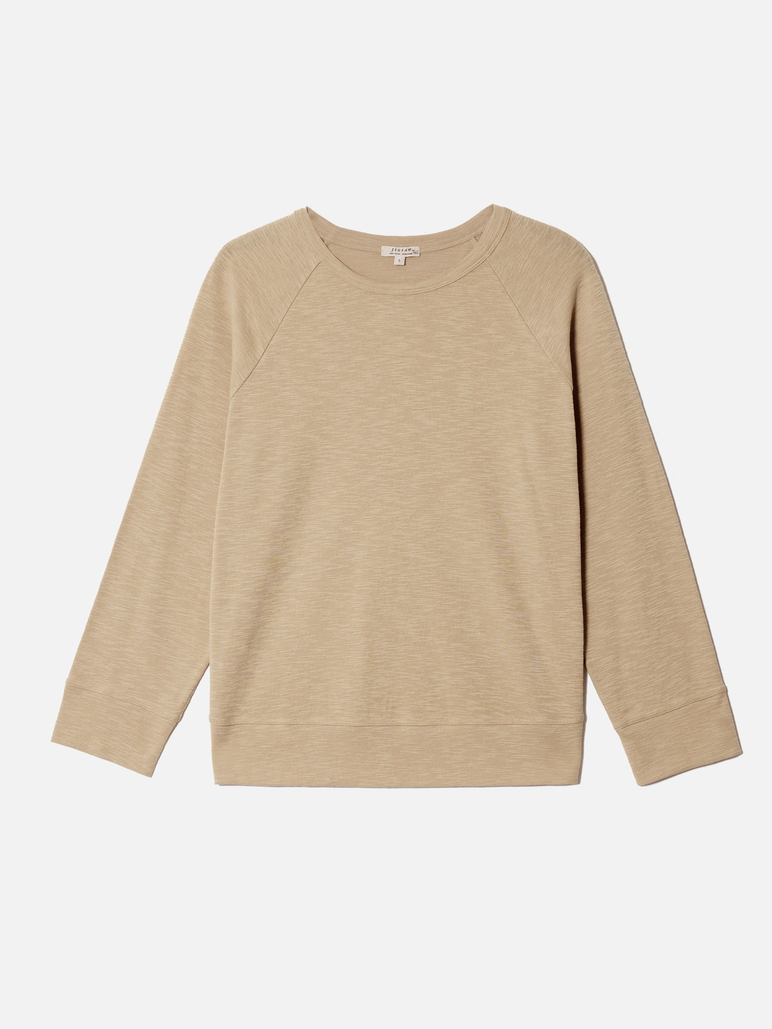 Cotton Luxe Raglan Tee | Beige - Image 7