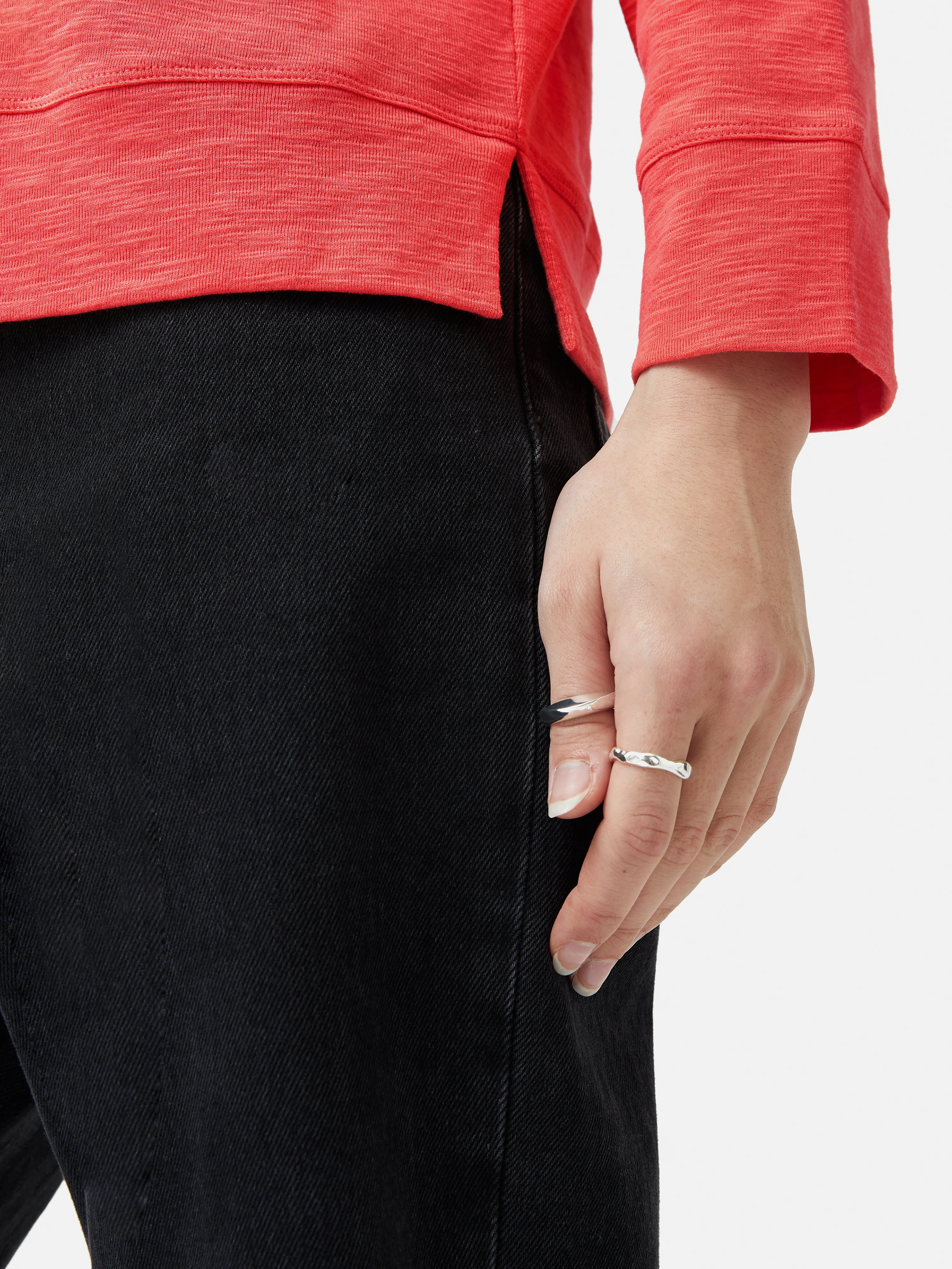 Cotton Luxe Raglan Tee | Coral - Image 4