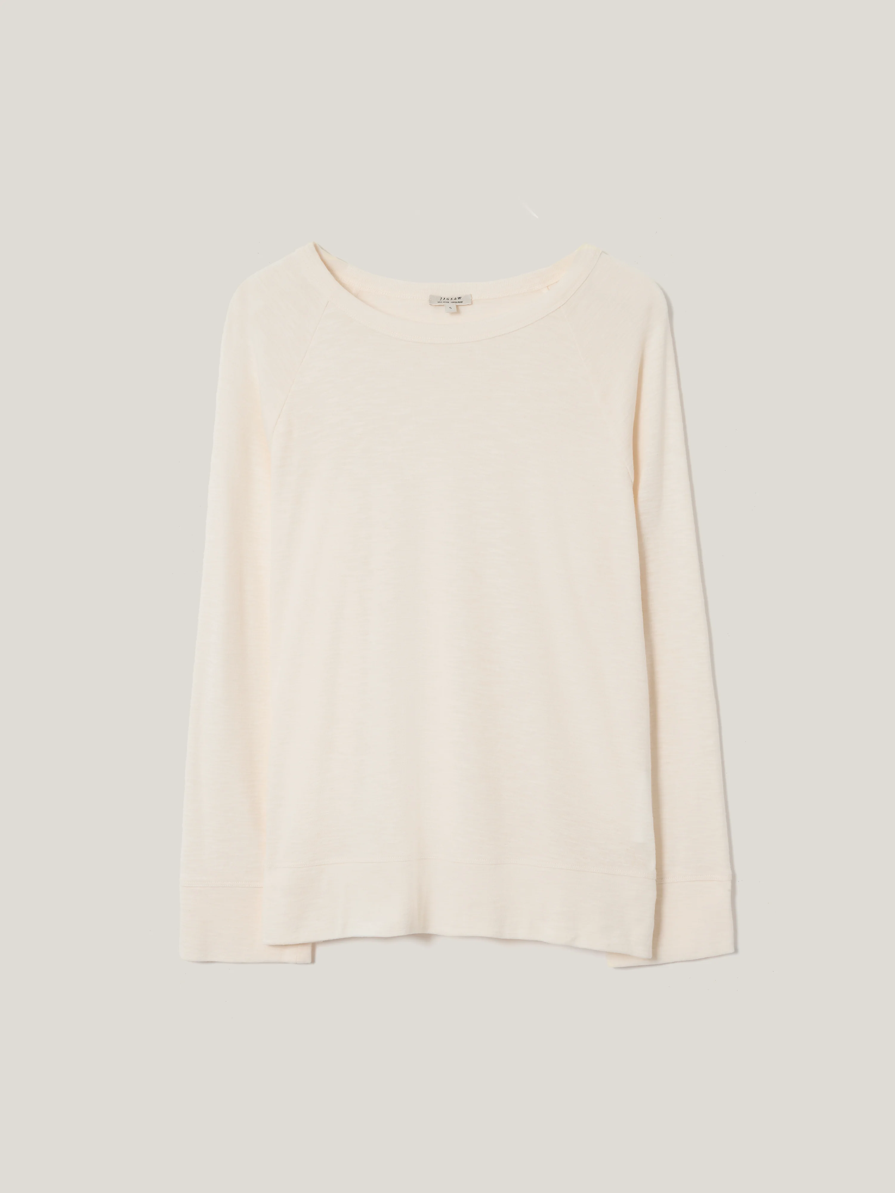 Cotton Luxe Raglan T-shirt | Cream - Image 5