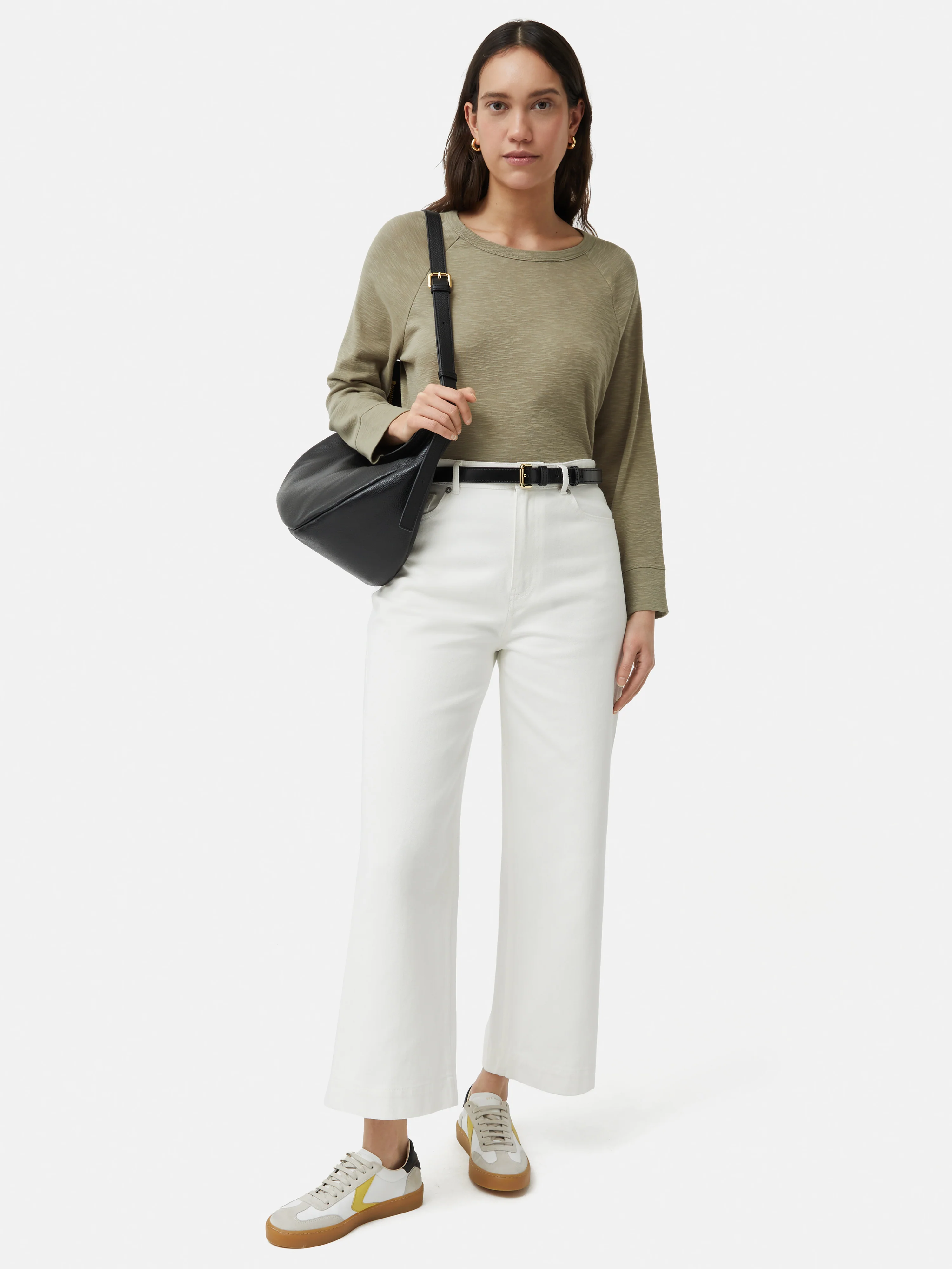 Cotton Luxe Raglan Tee | Khaki - Image 3