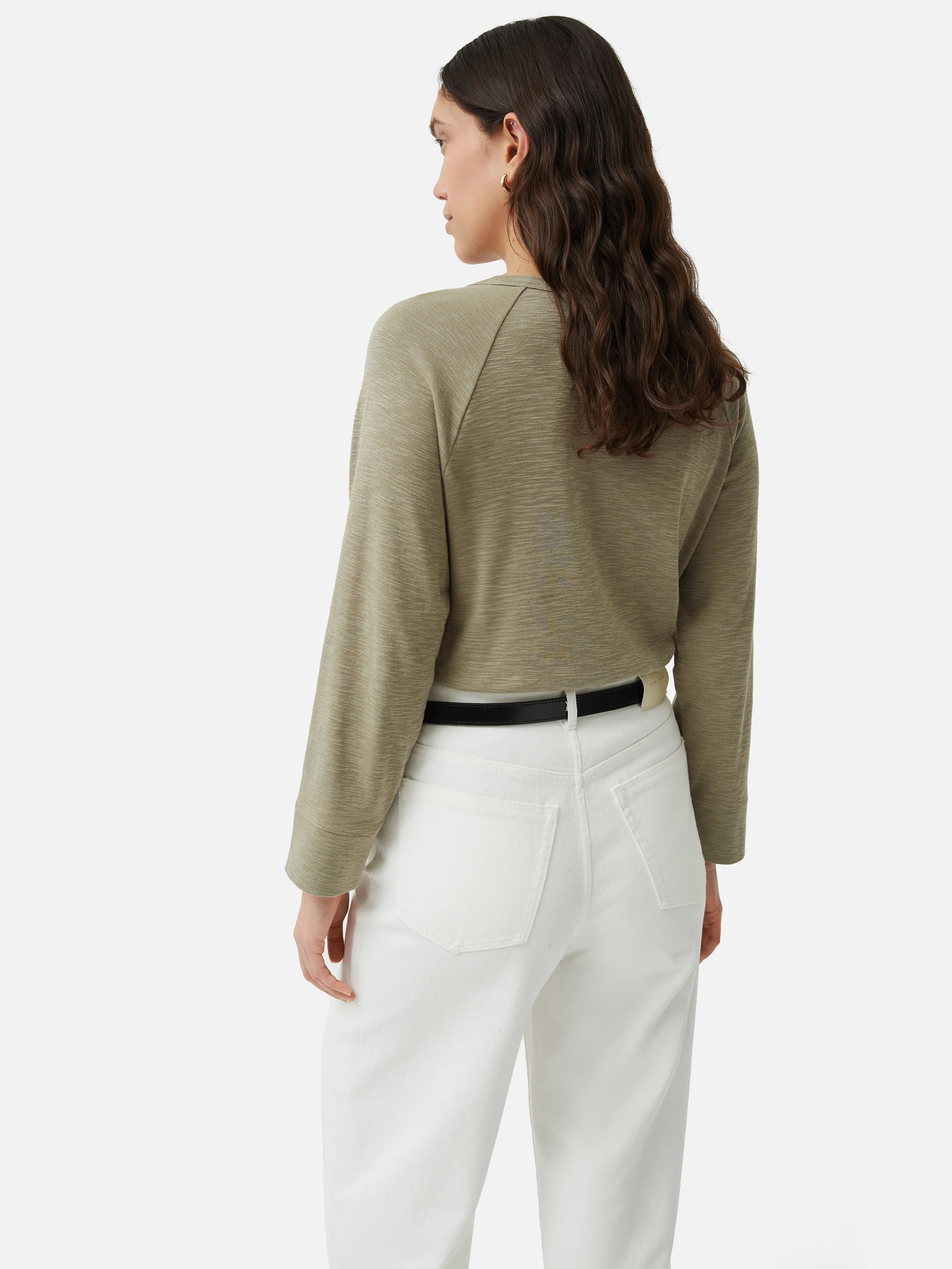 Cotton Luxe Raglan Tee | Khaki - Image 5