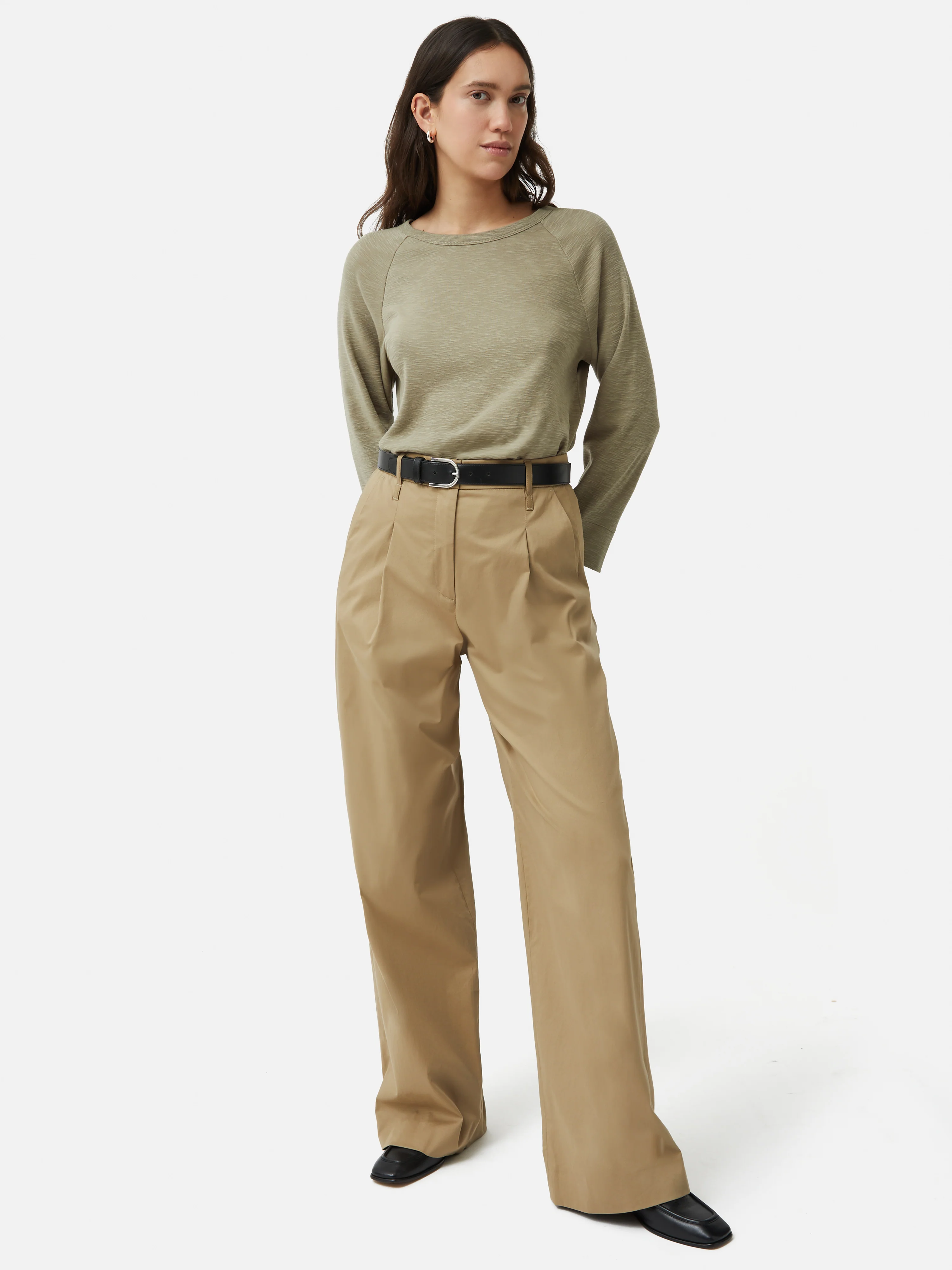 Cotton Luxe Raglan Tee | Khaki - Image 7