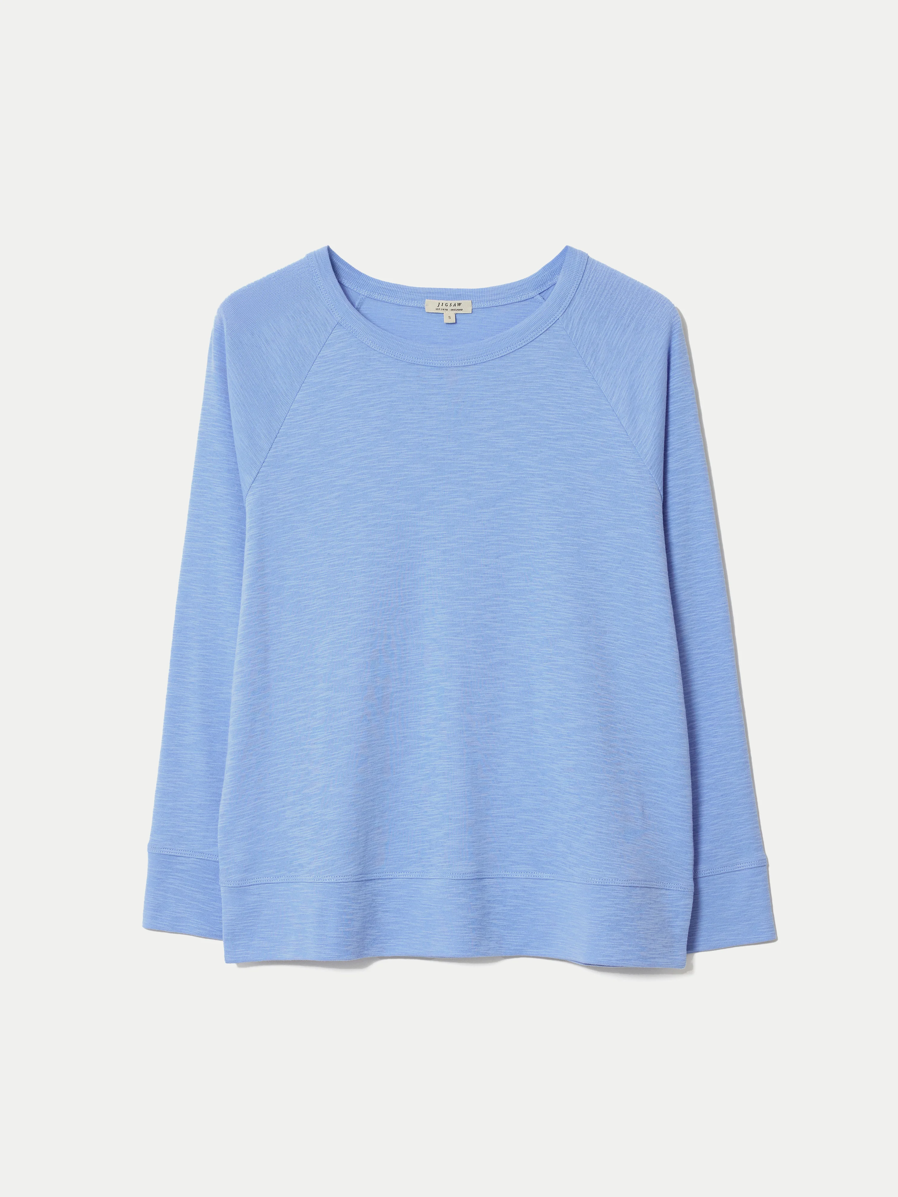 Cotton Luxe Raglan T-shirt | Shirt Blue - Image 5