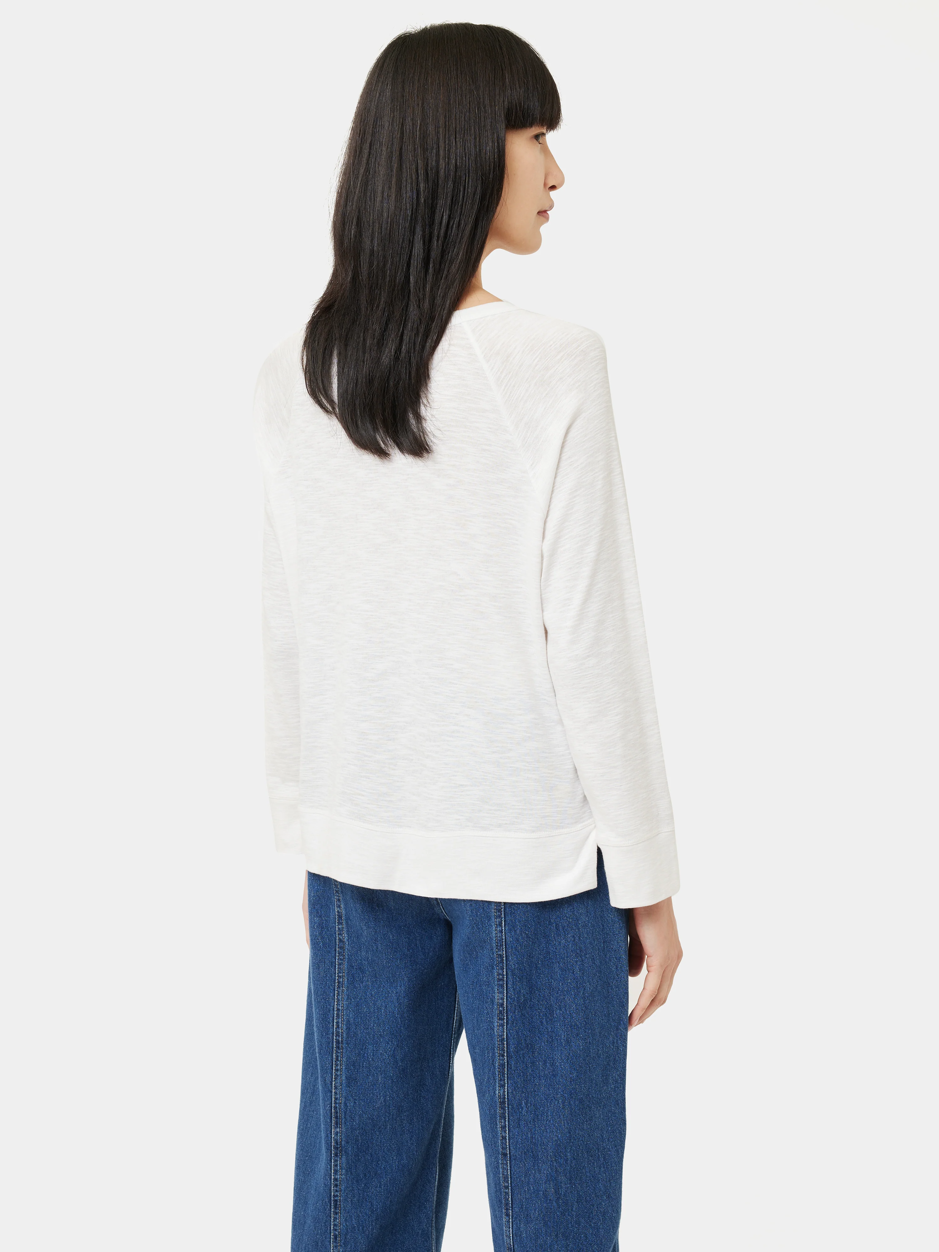 Cotton Luxe Raglan Tee | White - Image 4