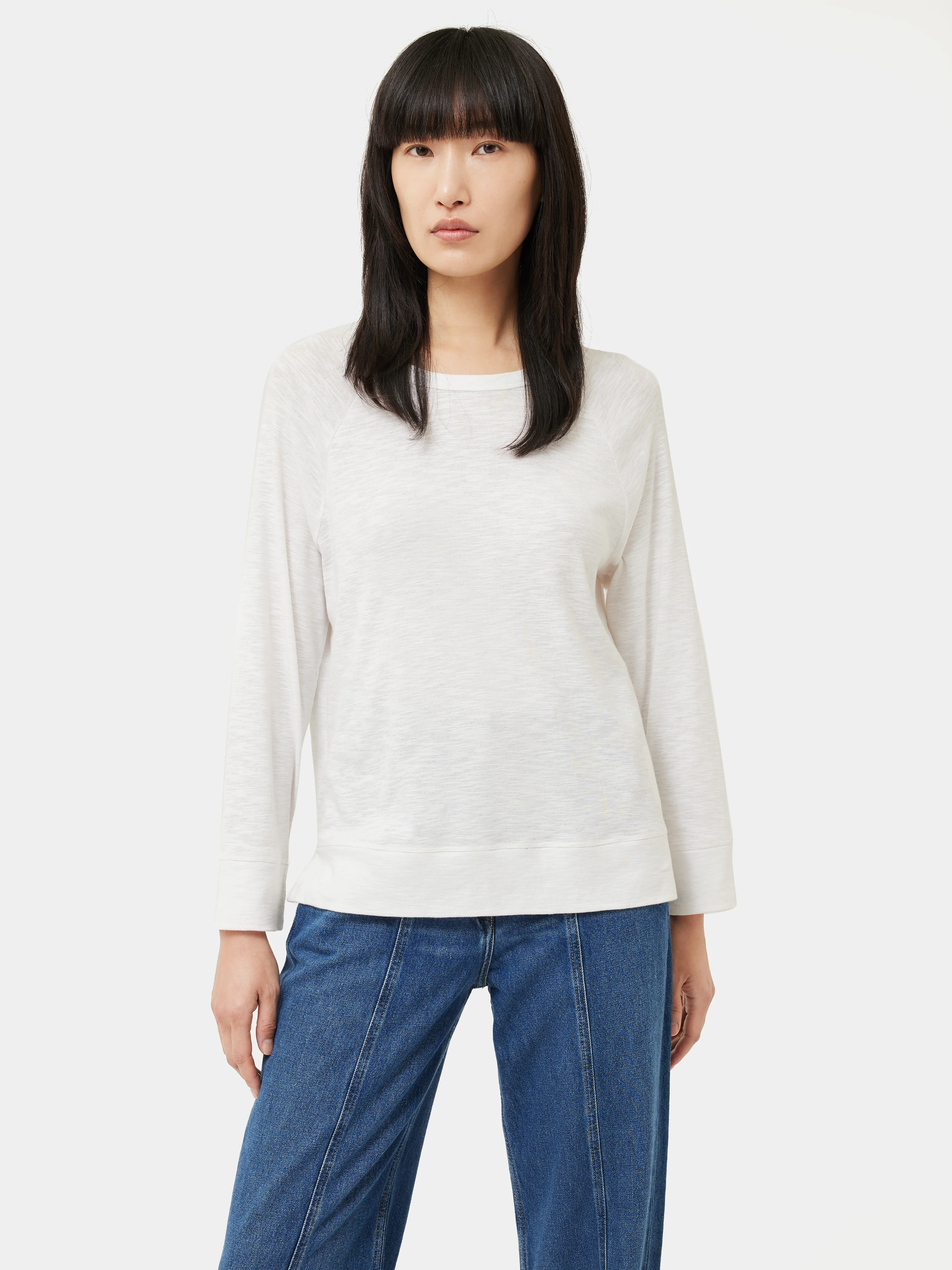 Cotton Luxe Raglan Tee | White - Image 5