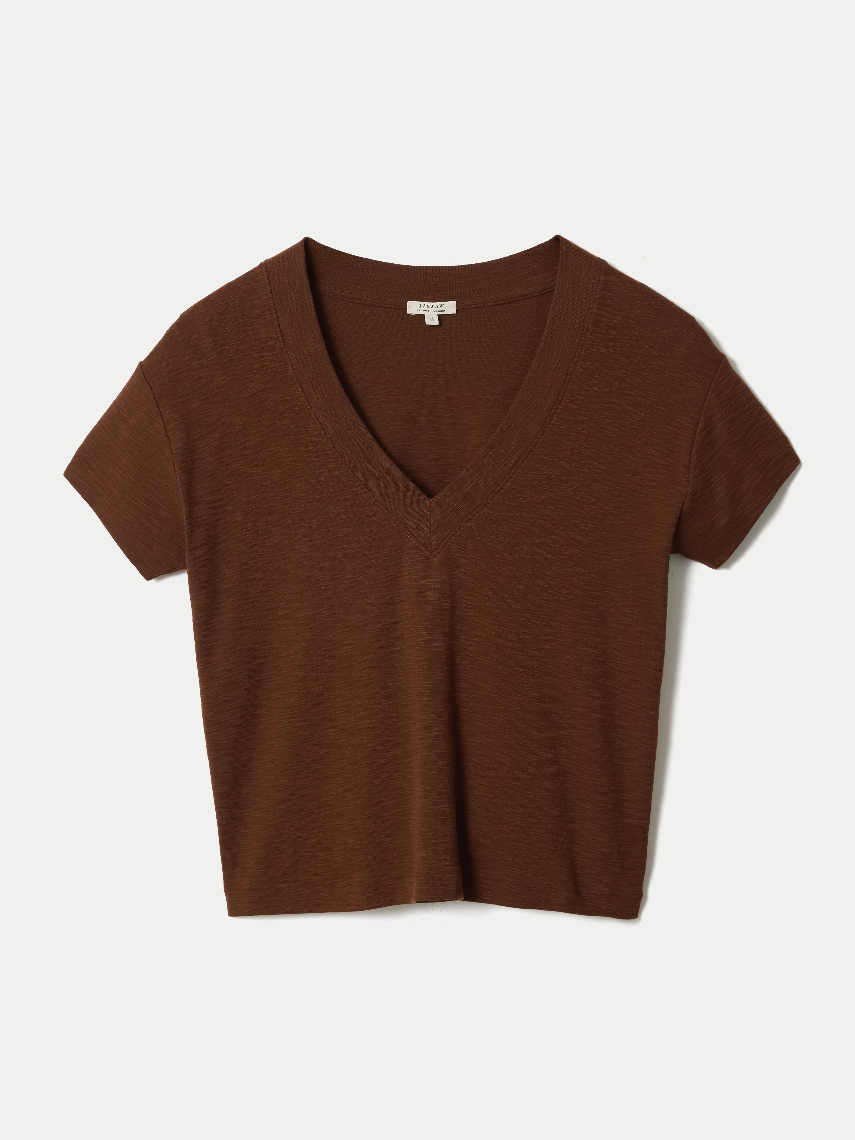 Cotton Luxe V Neck Baby T-shirt | Brown - Image 5