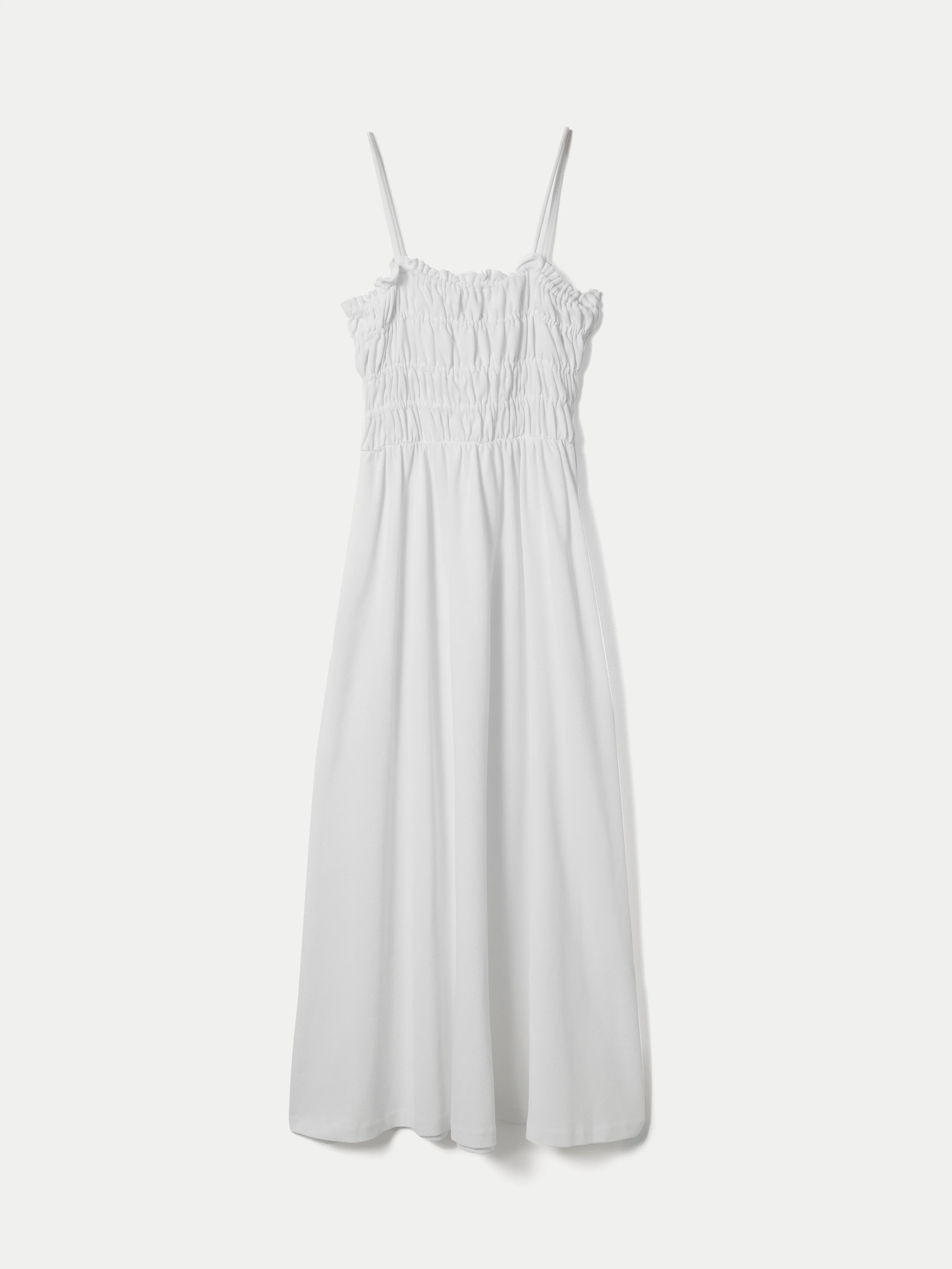 Cotton Pique Sundress | White - Image 7