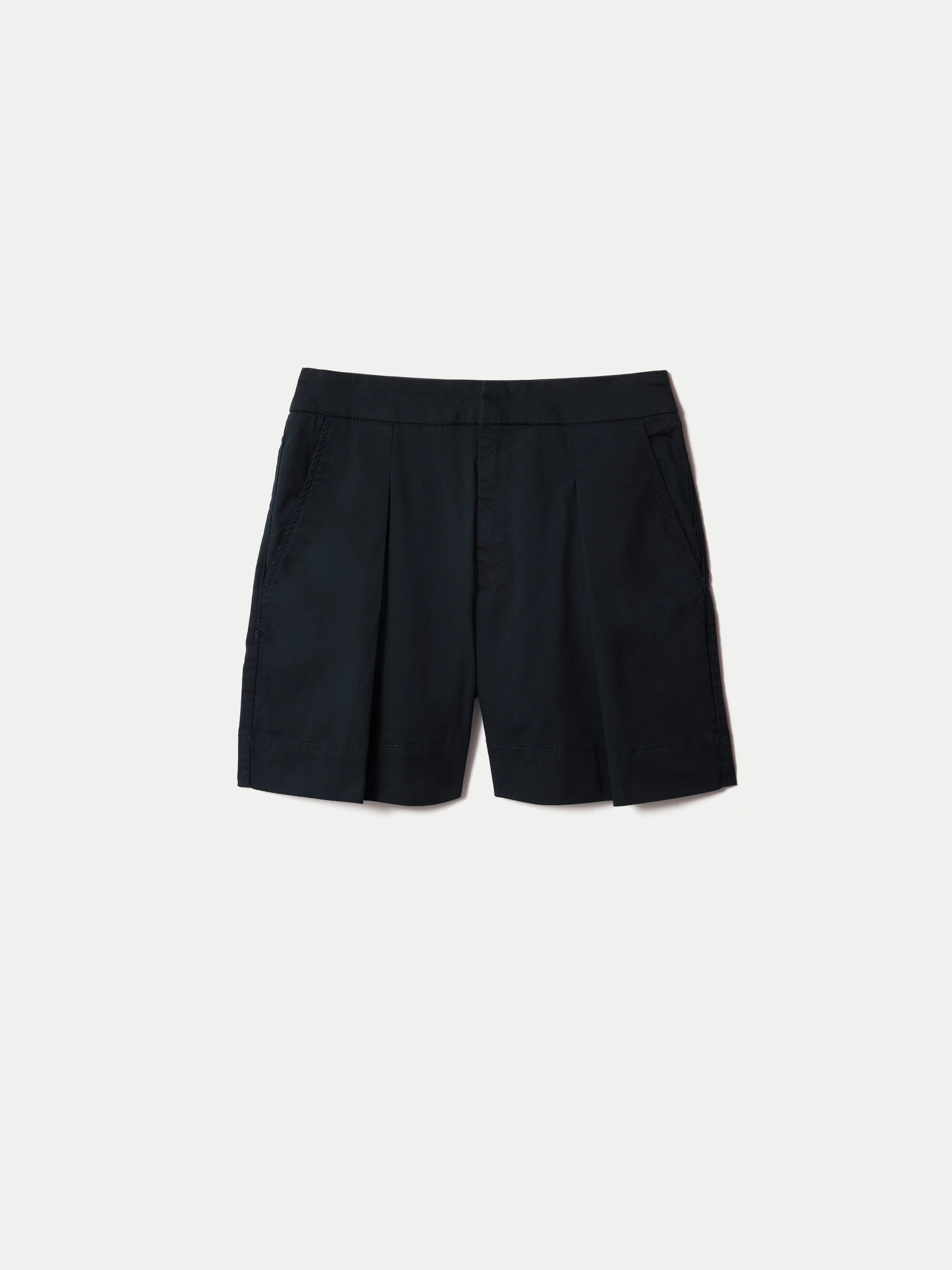 Cotton Pleat Front Chino Short | Navy - Image 5