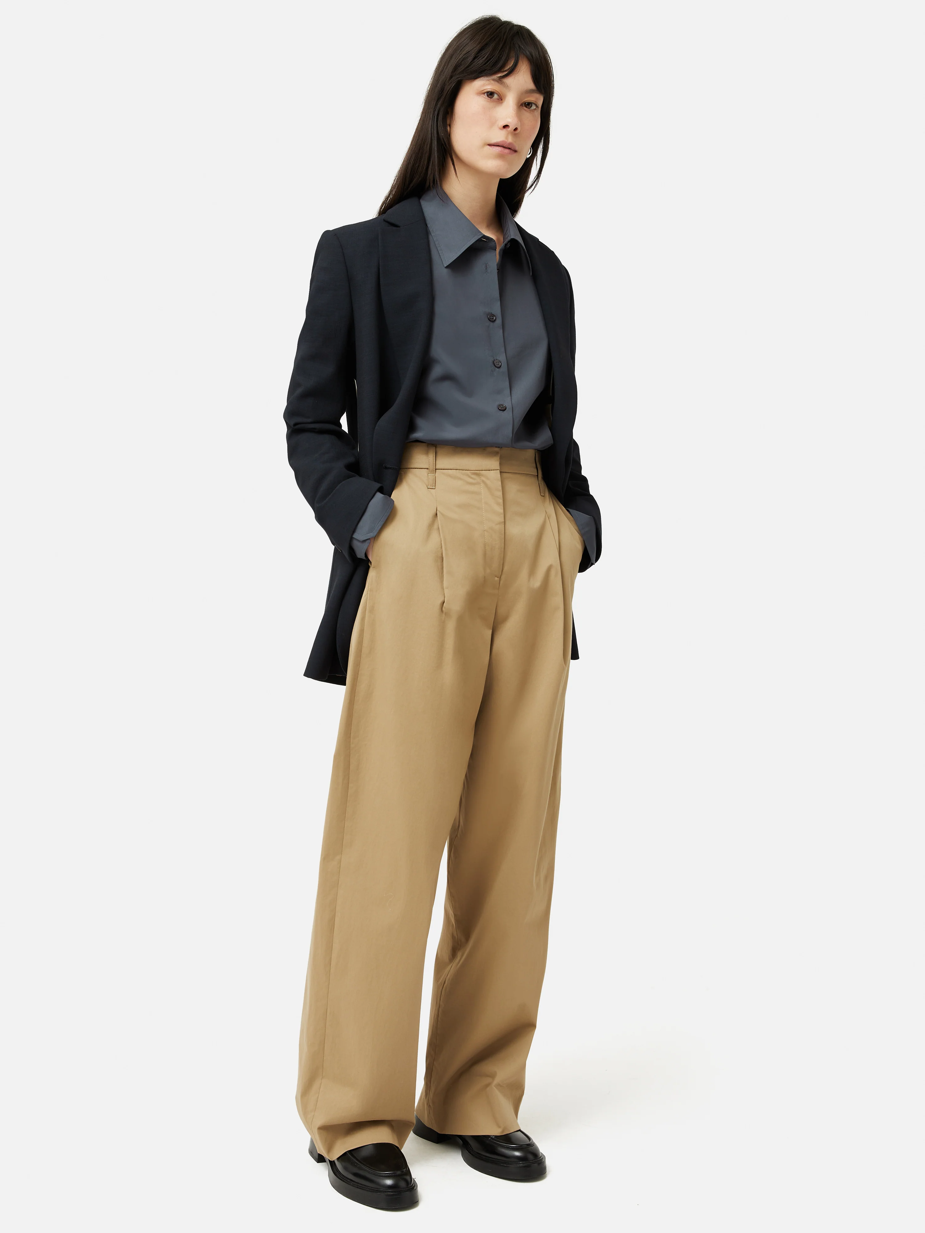 Cotton Poplin Shirt | Navy - Image 7