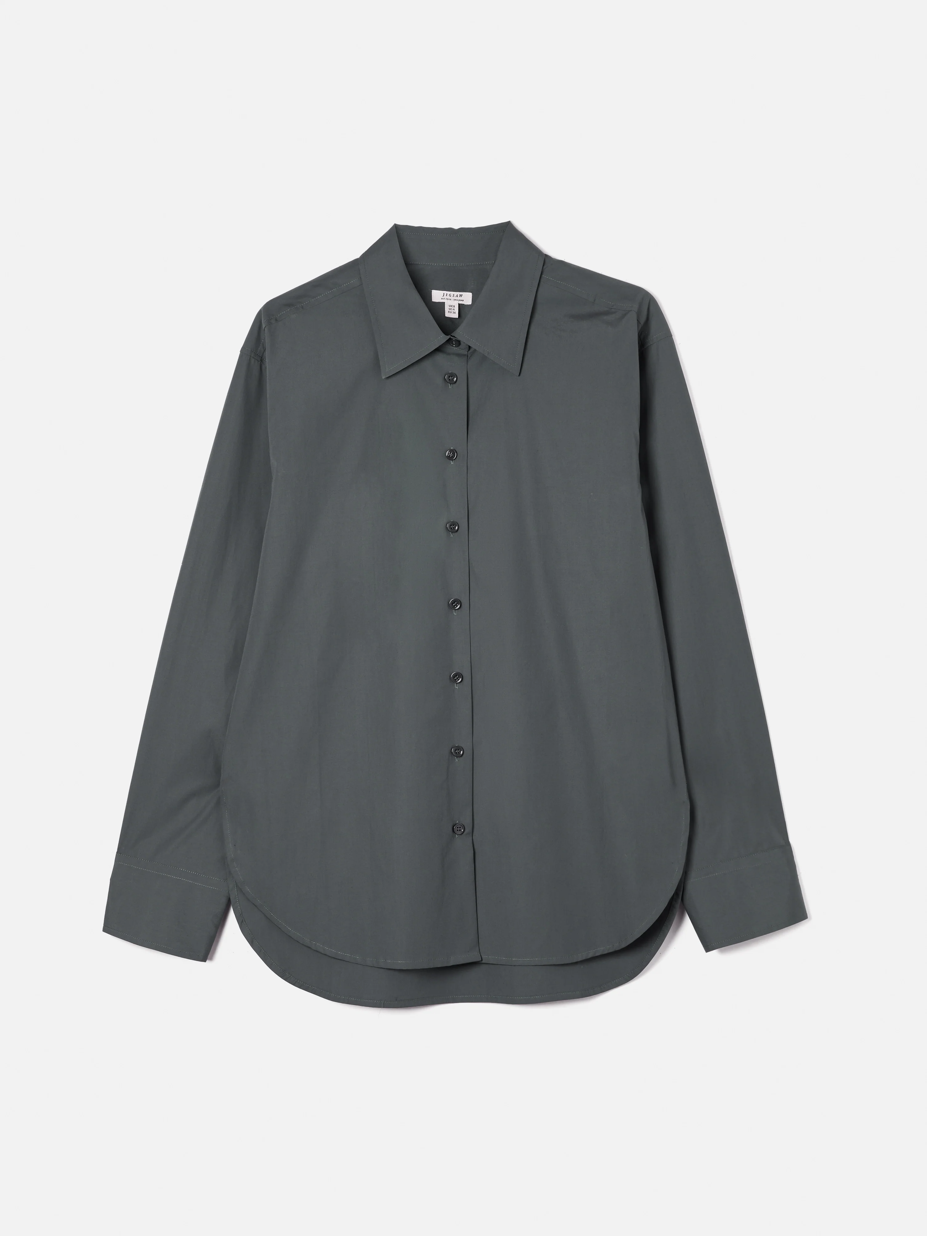 Cotton Poplin Shirt | Navy - Image 9