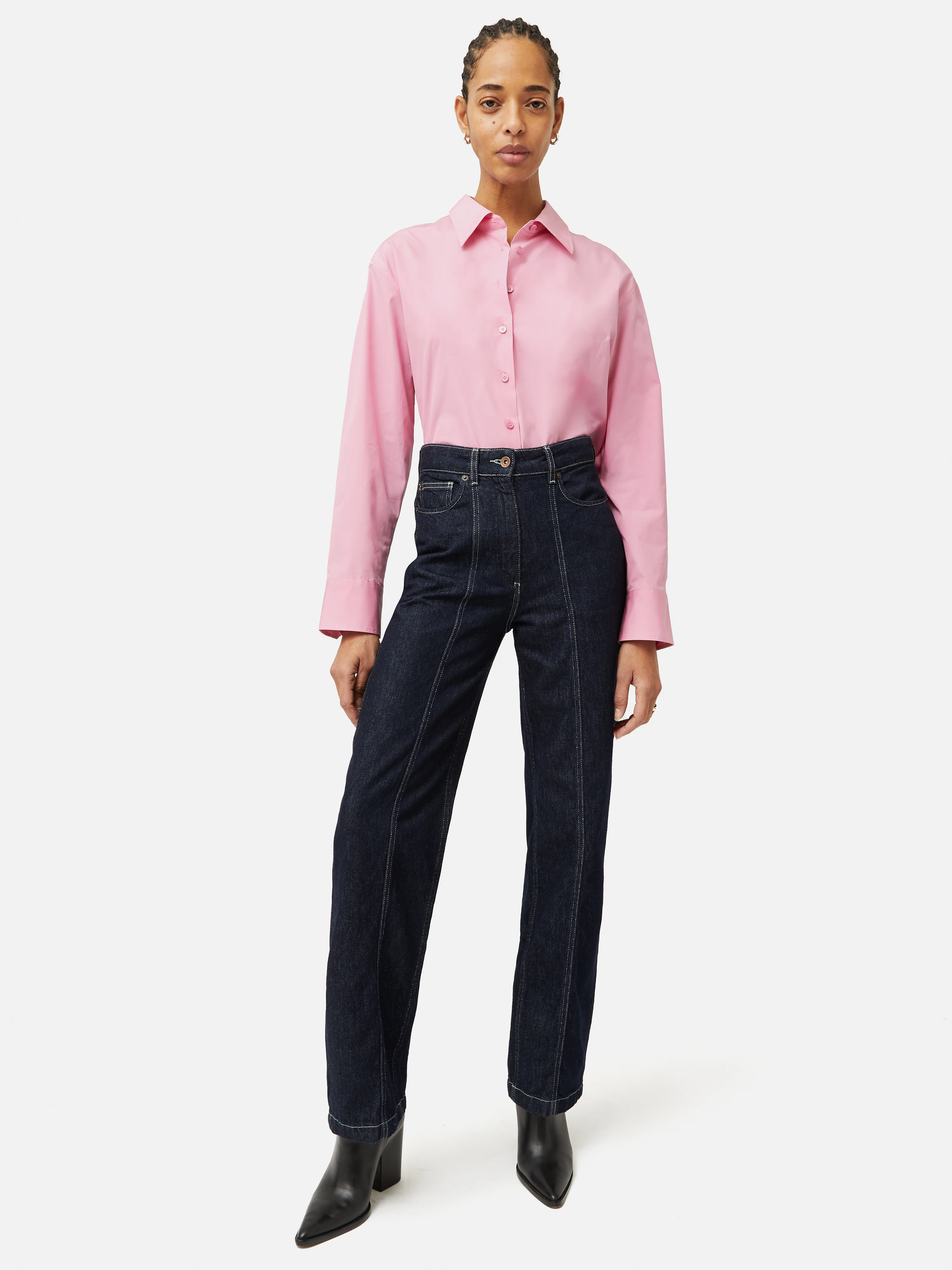 Cotton Poplin Shirt | Pink - Image 3