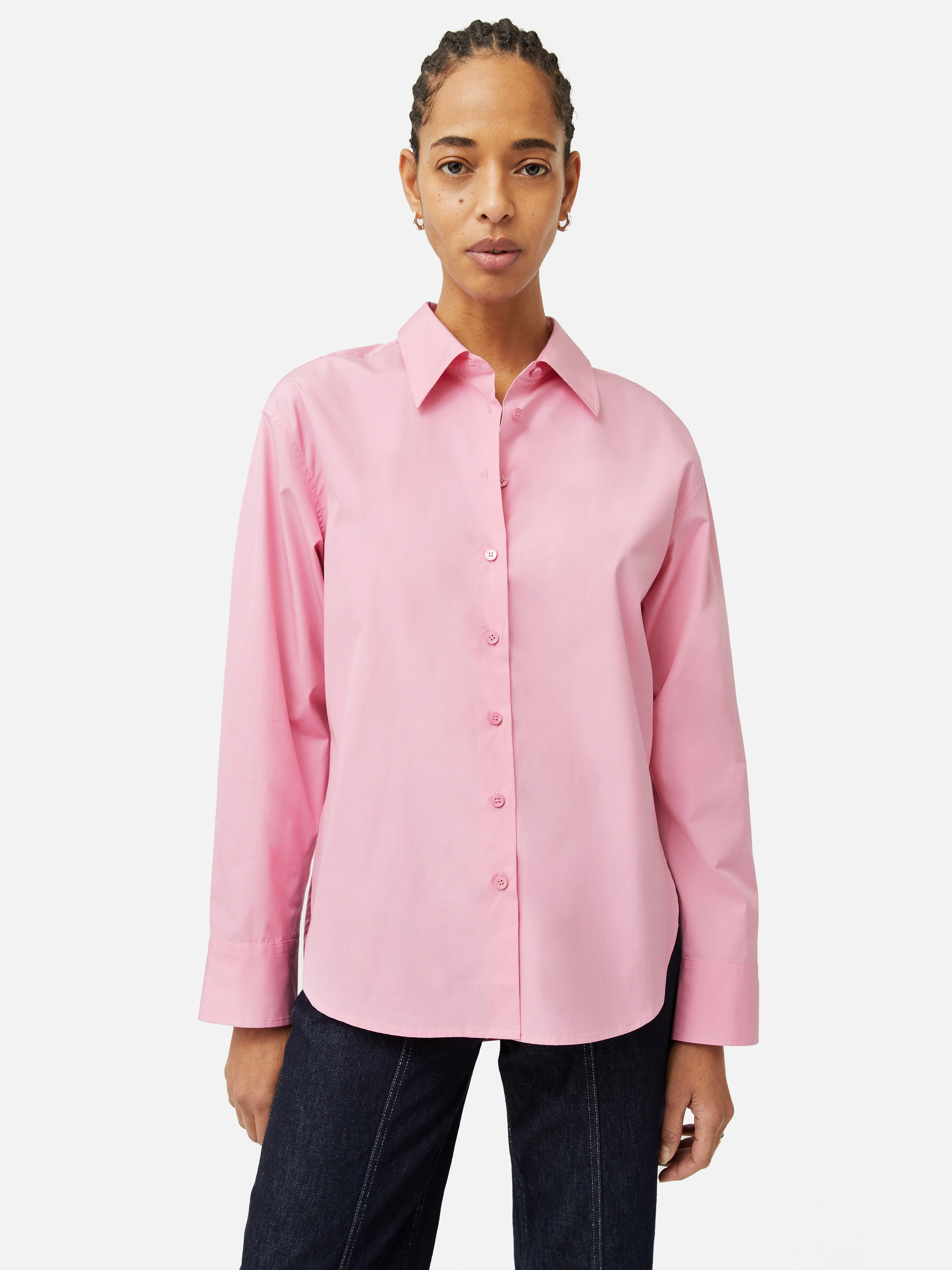 Cotton Poplin Shirt | Pink - Image 6