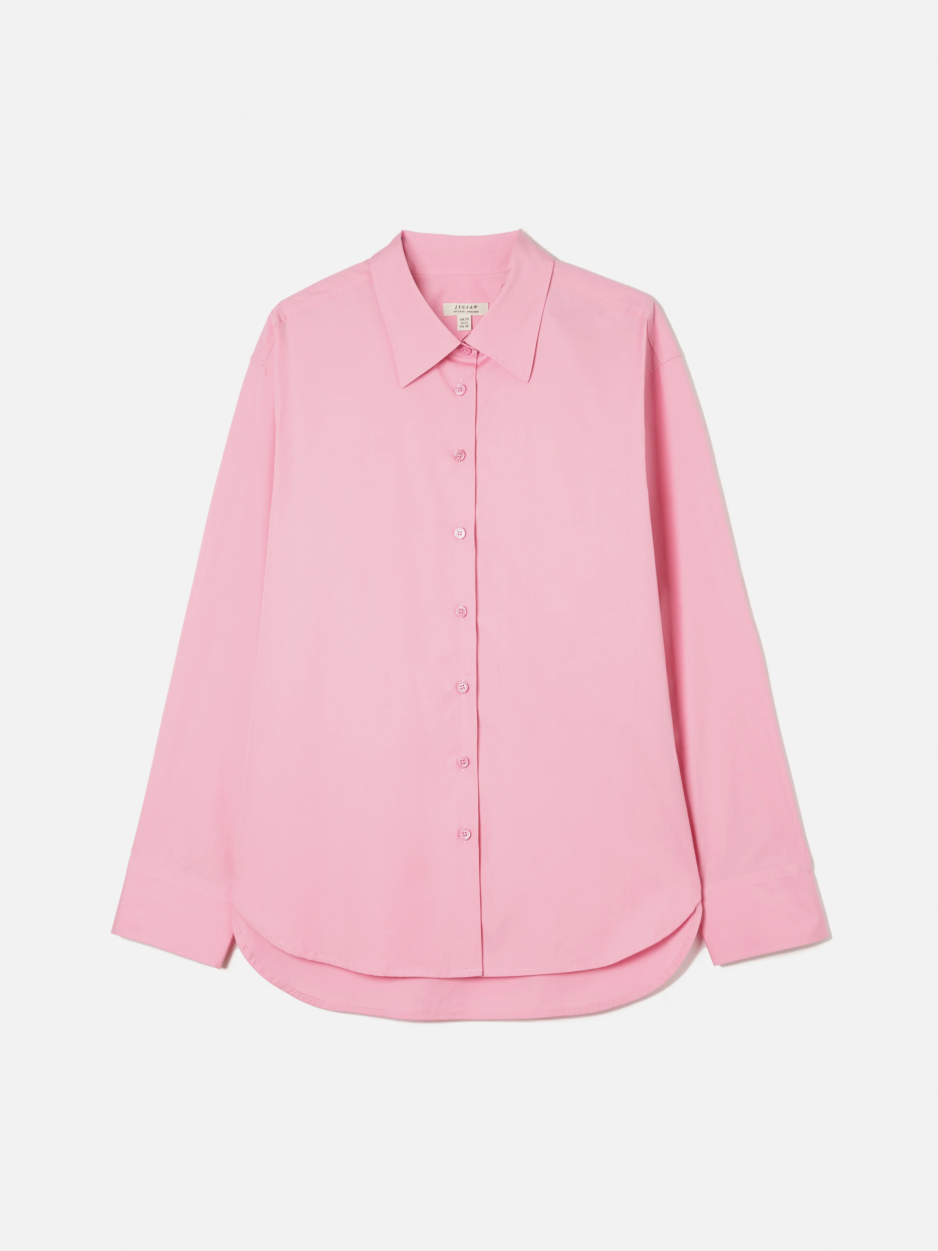 Cotton Poplin Shirt | Pink - Image 8