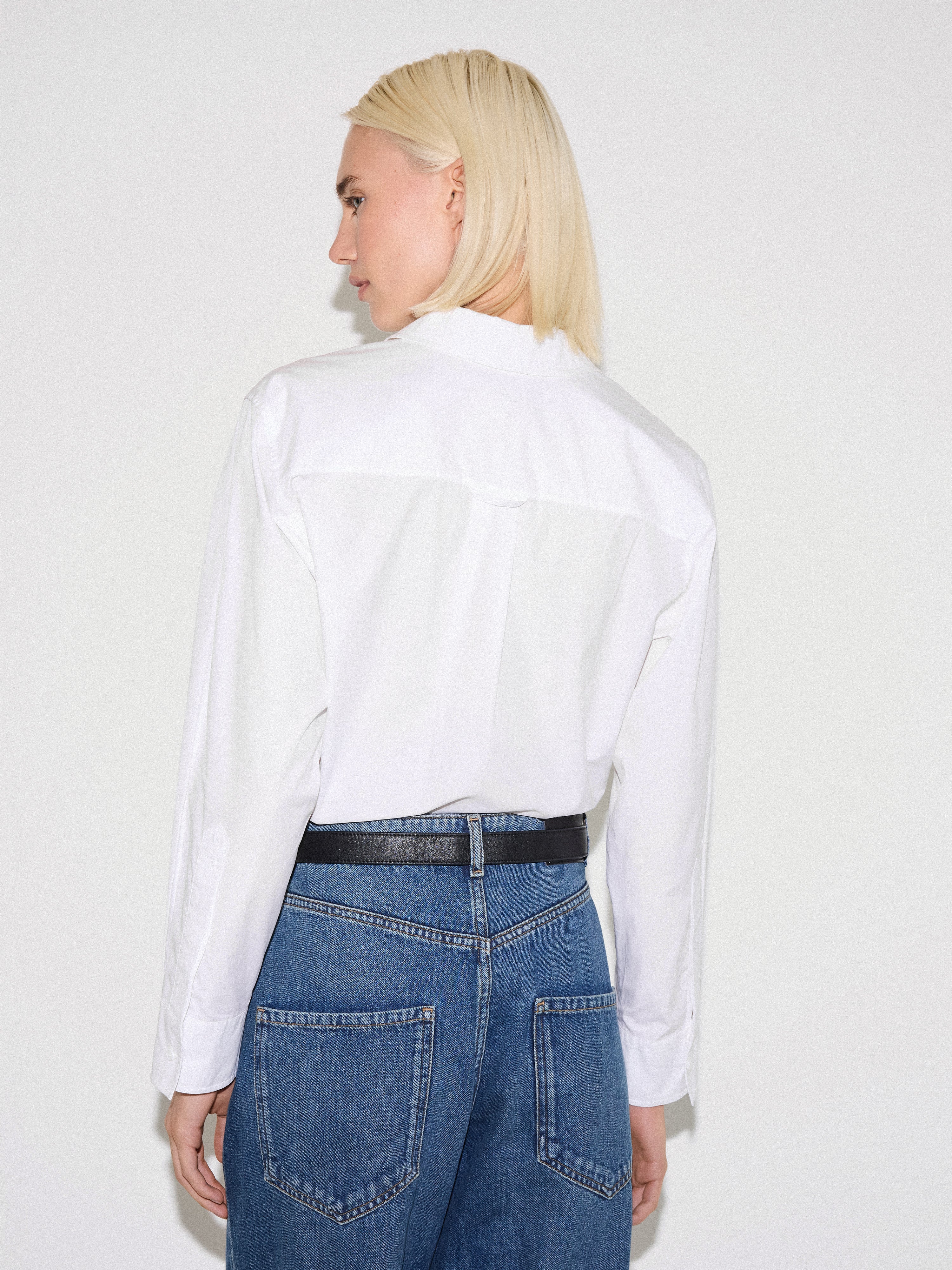 Cotton Poplin Shirt | White - Image 7