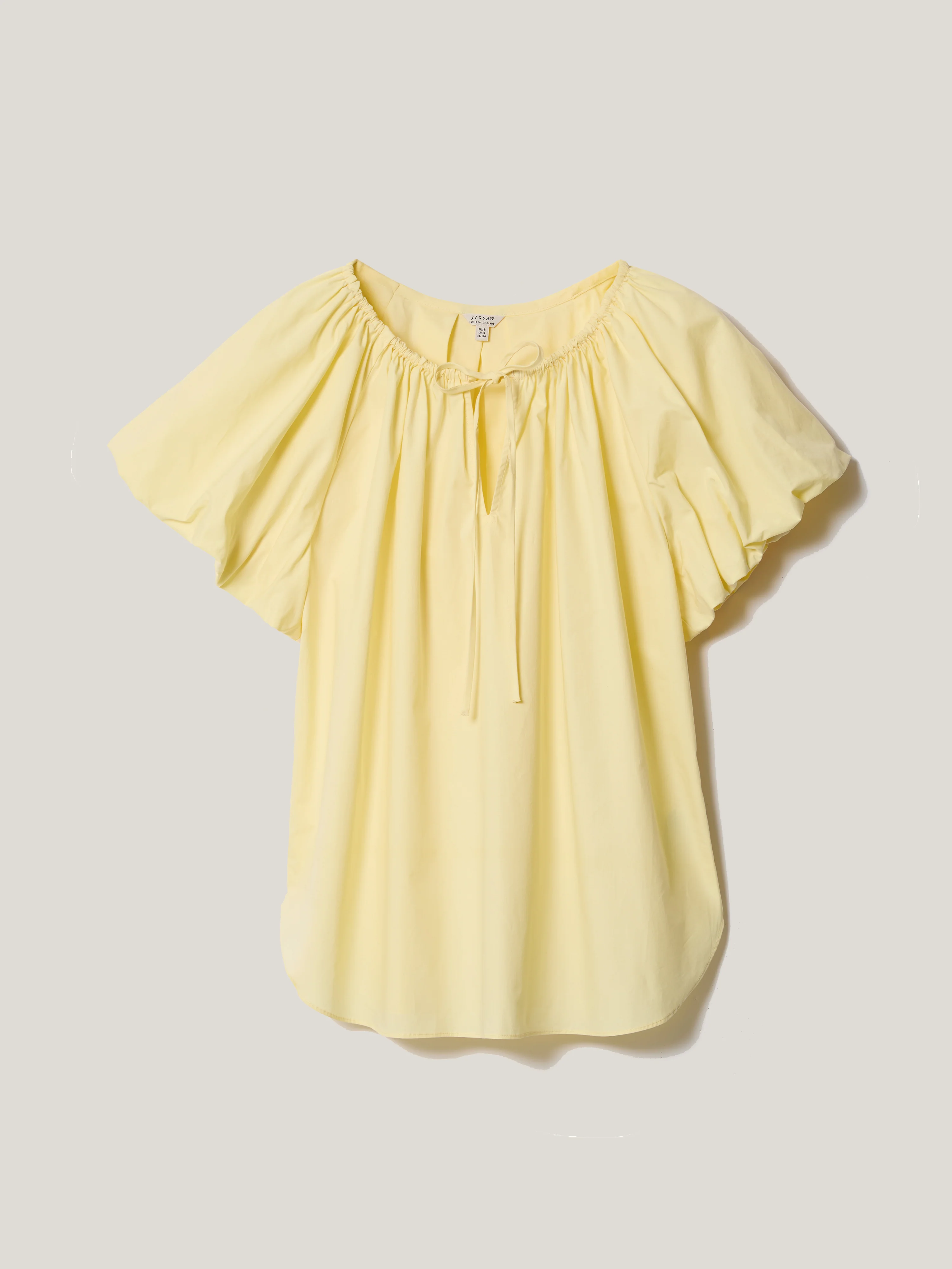 Cotton Puff Sleeve Top | Yellow - Image 5