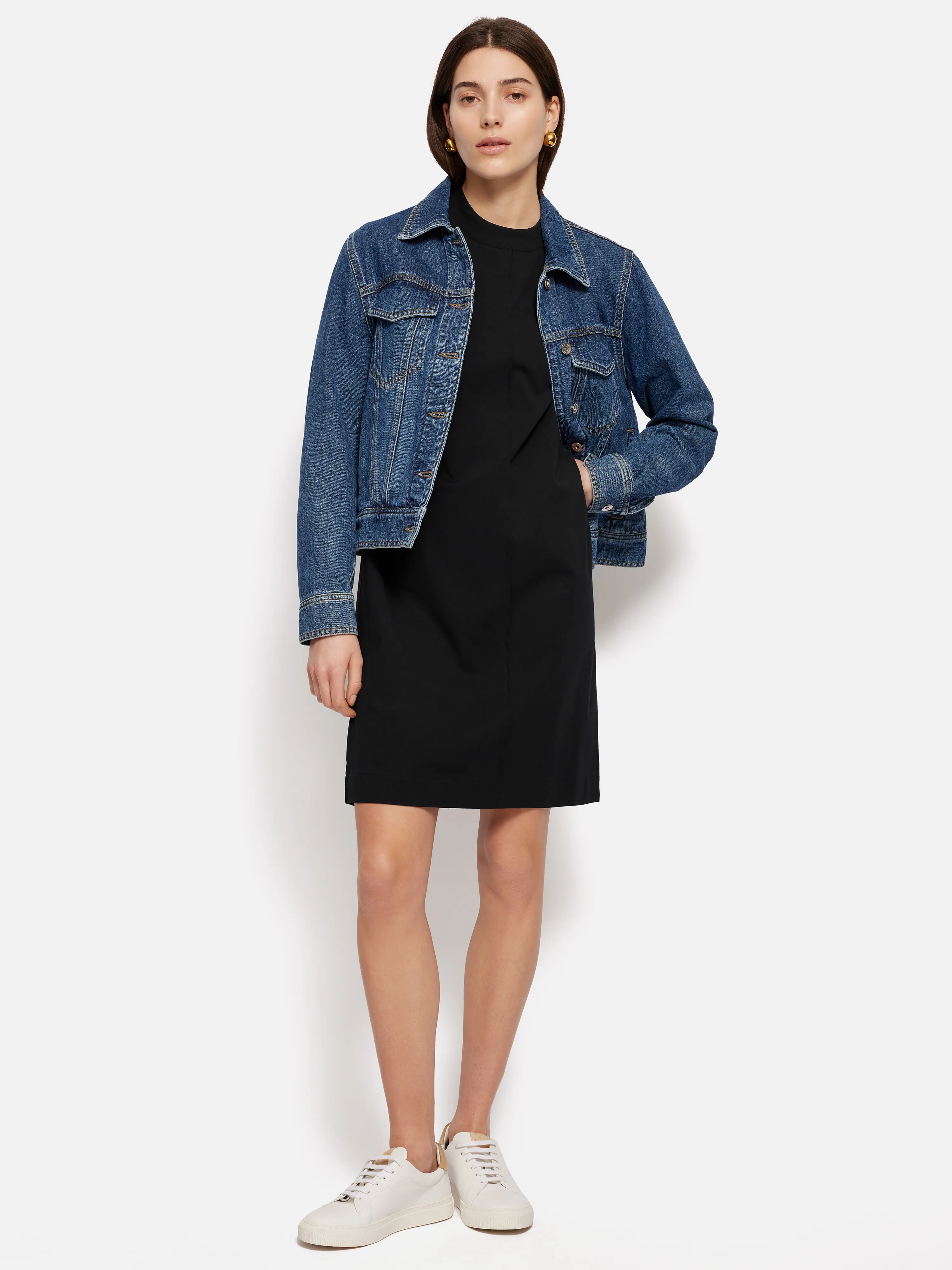 Cotton Riley T-Shirt Dress | Black - Image 6
