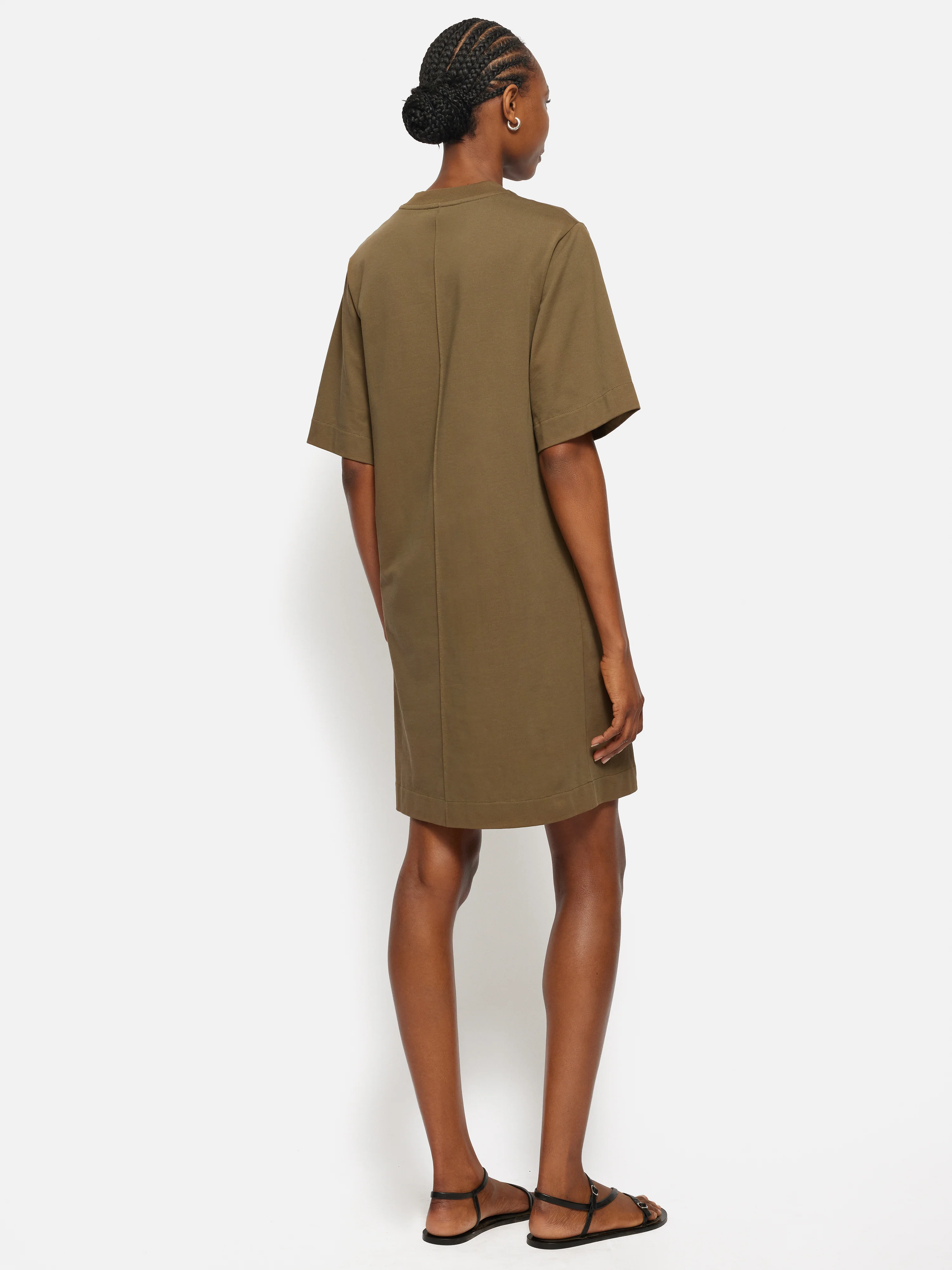 Cotton Riley T-Shirt Dress | Khaki - Image 6