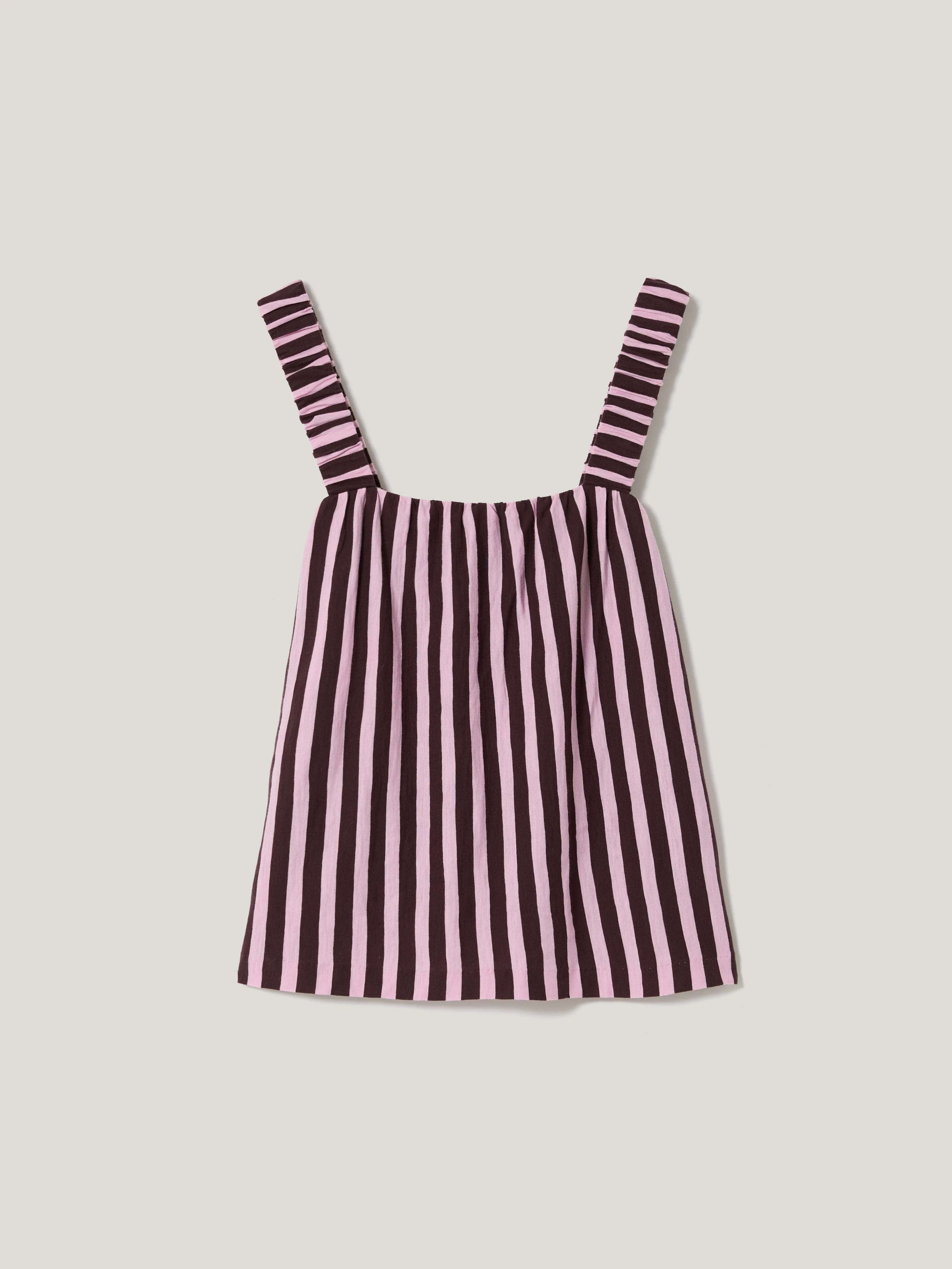 Cotton Slub Stripe Cami | Oxblood - Image 7